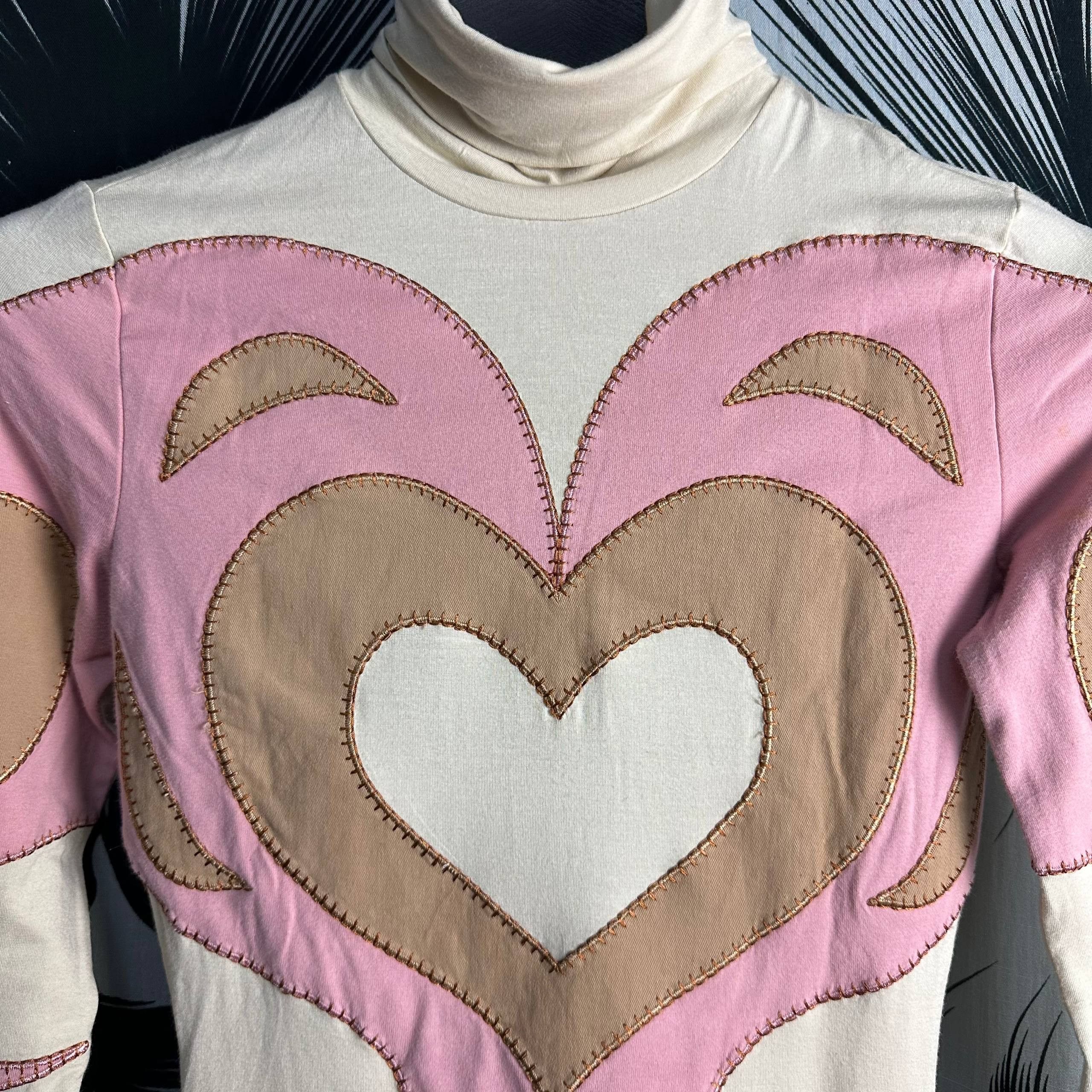 Moschino Moschino Jeans Iconic Heart Swirls Top Size S / US 4 / IT 40 - 10 Thumbnail