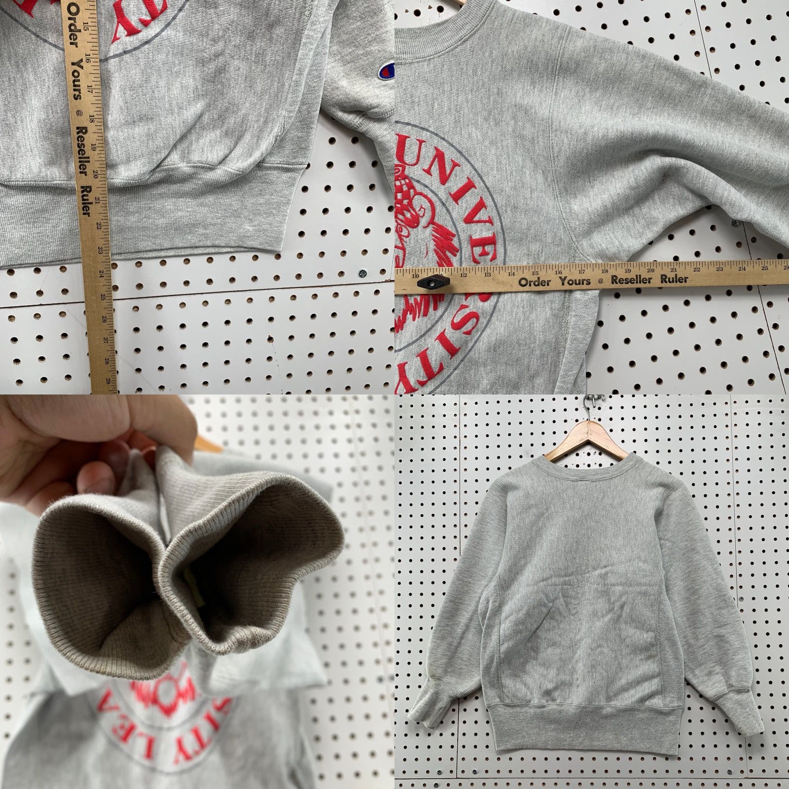 Champion Vintage 90s Leadline University Sweatshirt Men Small Gray Champion Reverse Weave Size US S / EU 44-46 / 1 - 8 Thumbnail