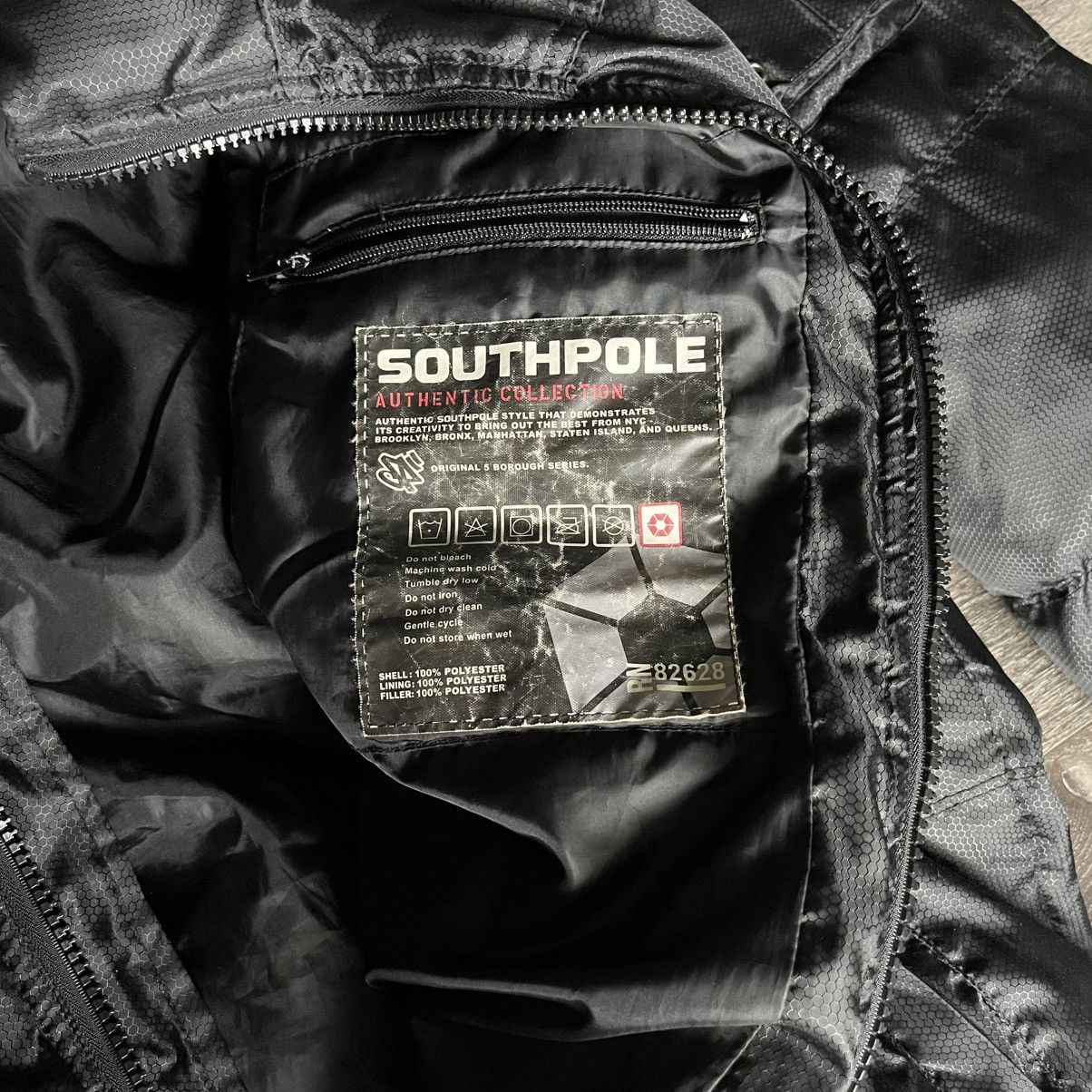 Southpole Vintage 2000s South Pole Puffer Hooded Coat Zip Jacket Black Size US XXL / EU 58 / 5 - 11 Thumbnail
