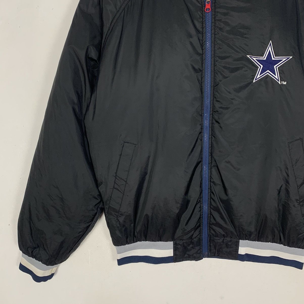 Jerzees vintage Jerzees Dallas Cowboys NFL reversible bomber jacket Size US L / EU 52-54 / 3 - 13 Thumbnail