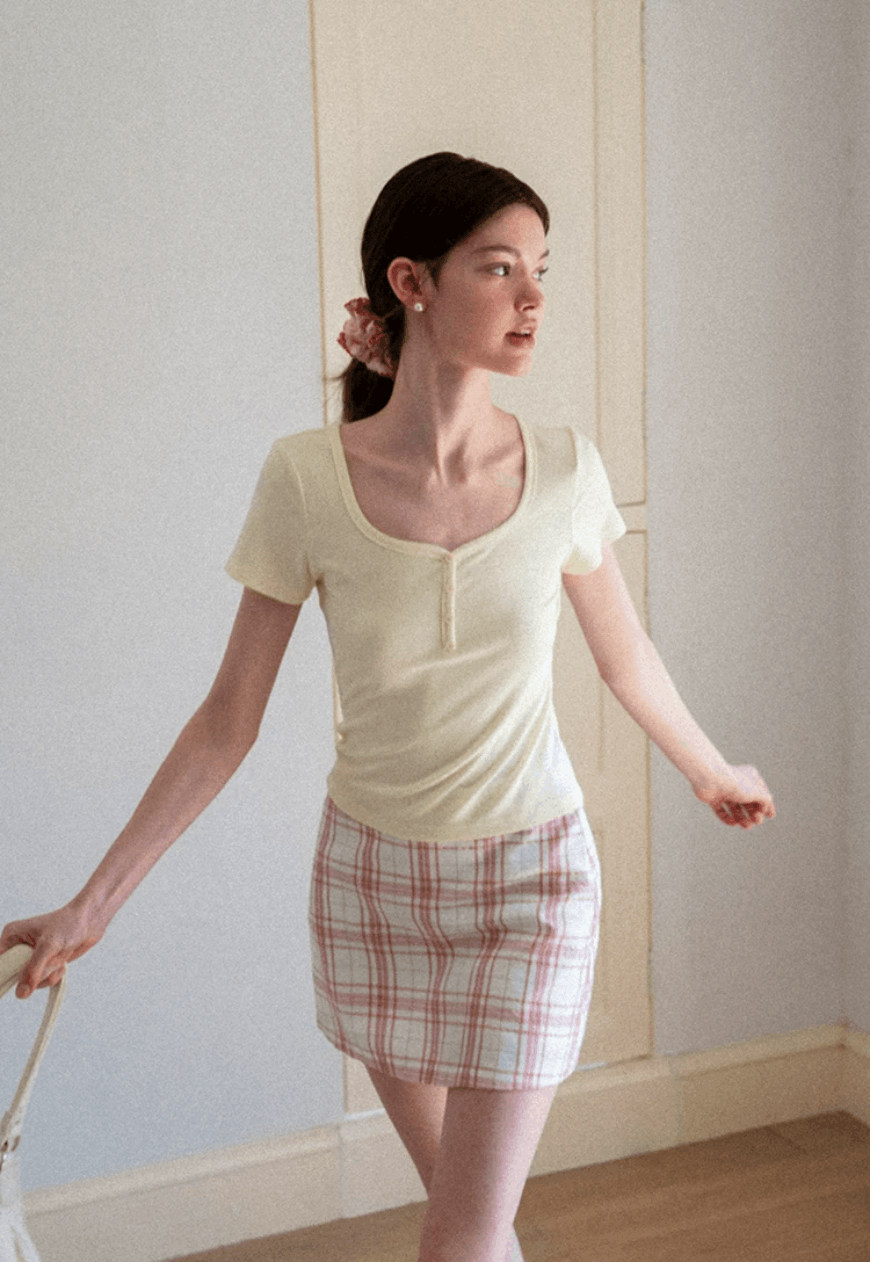 Other Women’s Button-Front U-Neck Tee Size S / US 4 / IT 40 - 1 Thumbnail