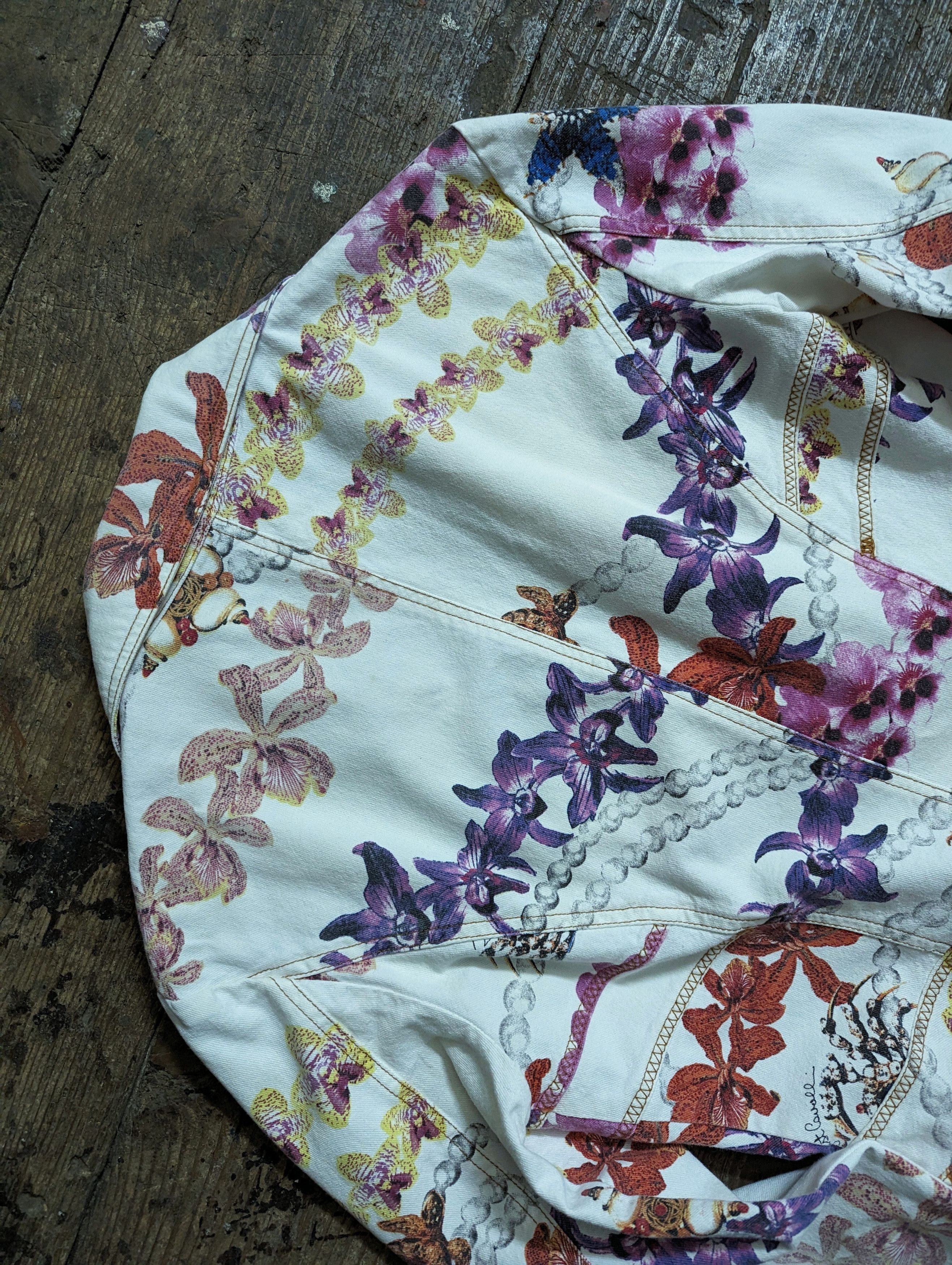 Just Cavalli 00s Just Cavalli Ocean Mixed Floral Pattern Blazer Jacket Size M / US 6-8 / IT 42-44 - 8 Thumbnail