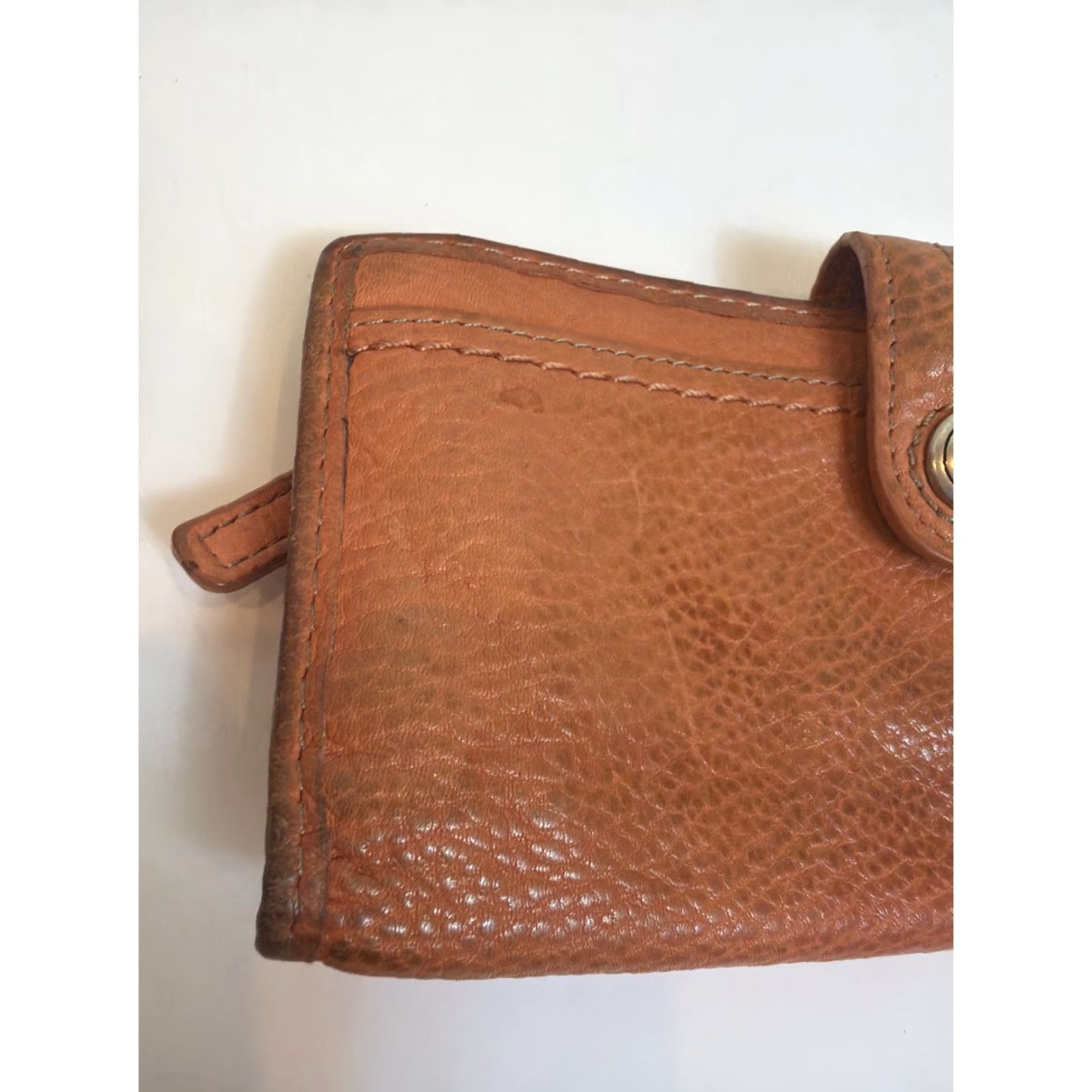Fossil Fossil Pebbled Leather Orange Bifold Wallet Snap 7.5x3.5 Women Color Orange Pebbled Leather Wallet Snap Bifold Fossil 7.5x3.5 Size ONE SIZE - 2 Thumbnail