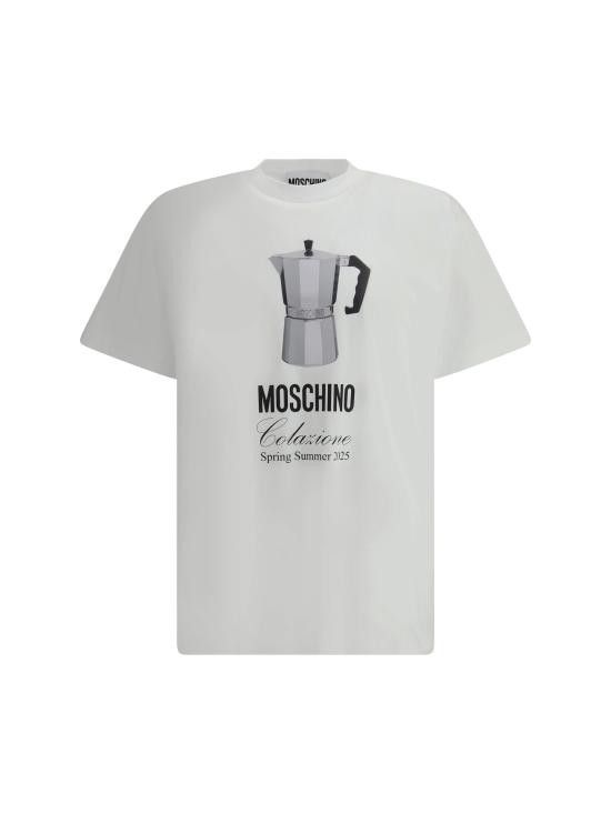 Moschino MOSCHINO Men T-Shirts 251ZZA07060241 1001 WHITE Size US S / EU 44-46 / 1 - 1 Thumbnail