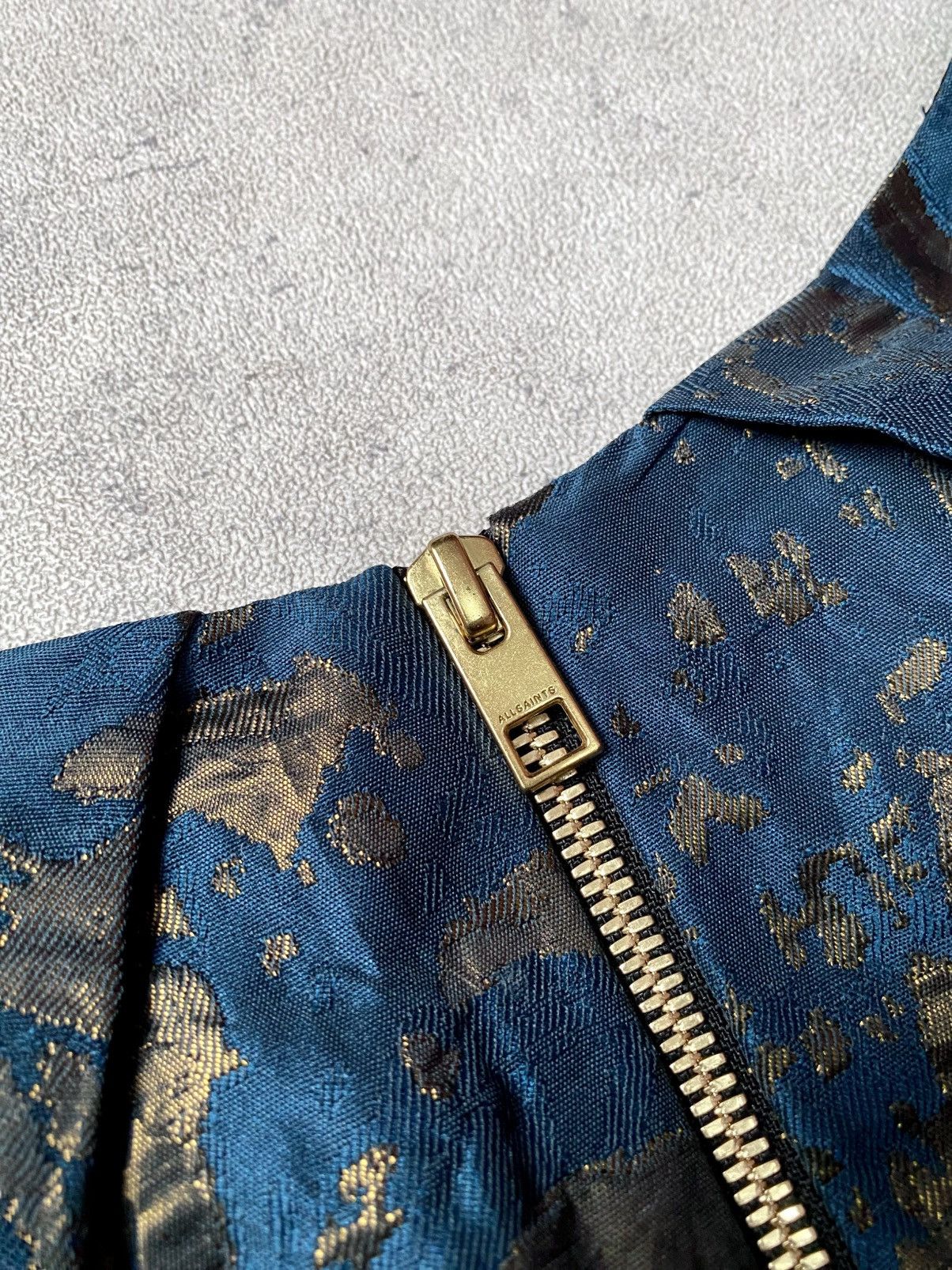 Allsaints All Saints Spitalfields Blue Gold Mini Dress Size S / US 4 / IT 40 - 11 Thumbnail