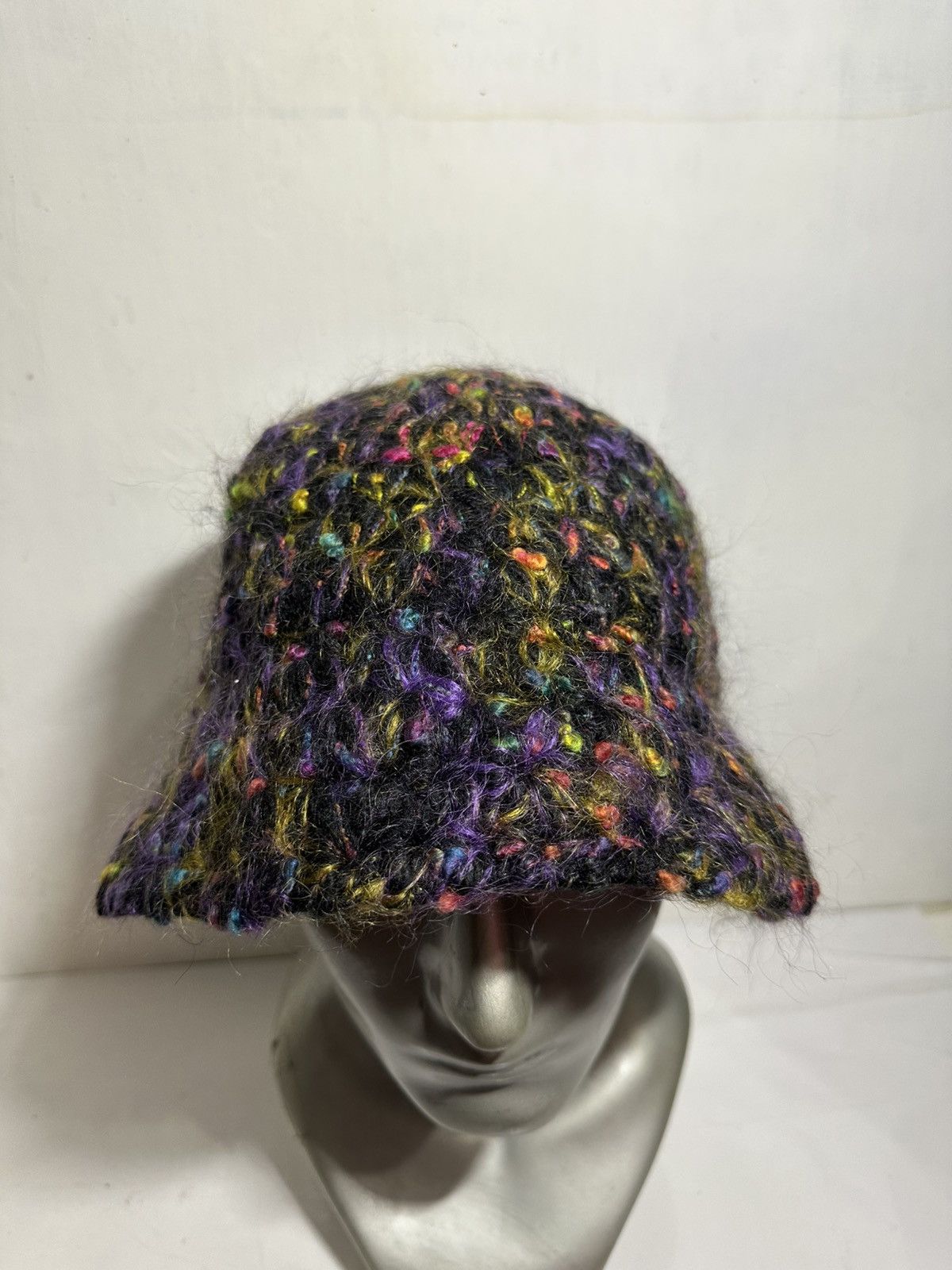 Handmade Unknown Multicolor Mohair Bucket Hats Size ONE SIZE - 4 Thumbnail