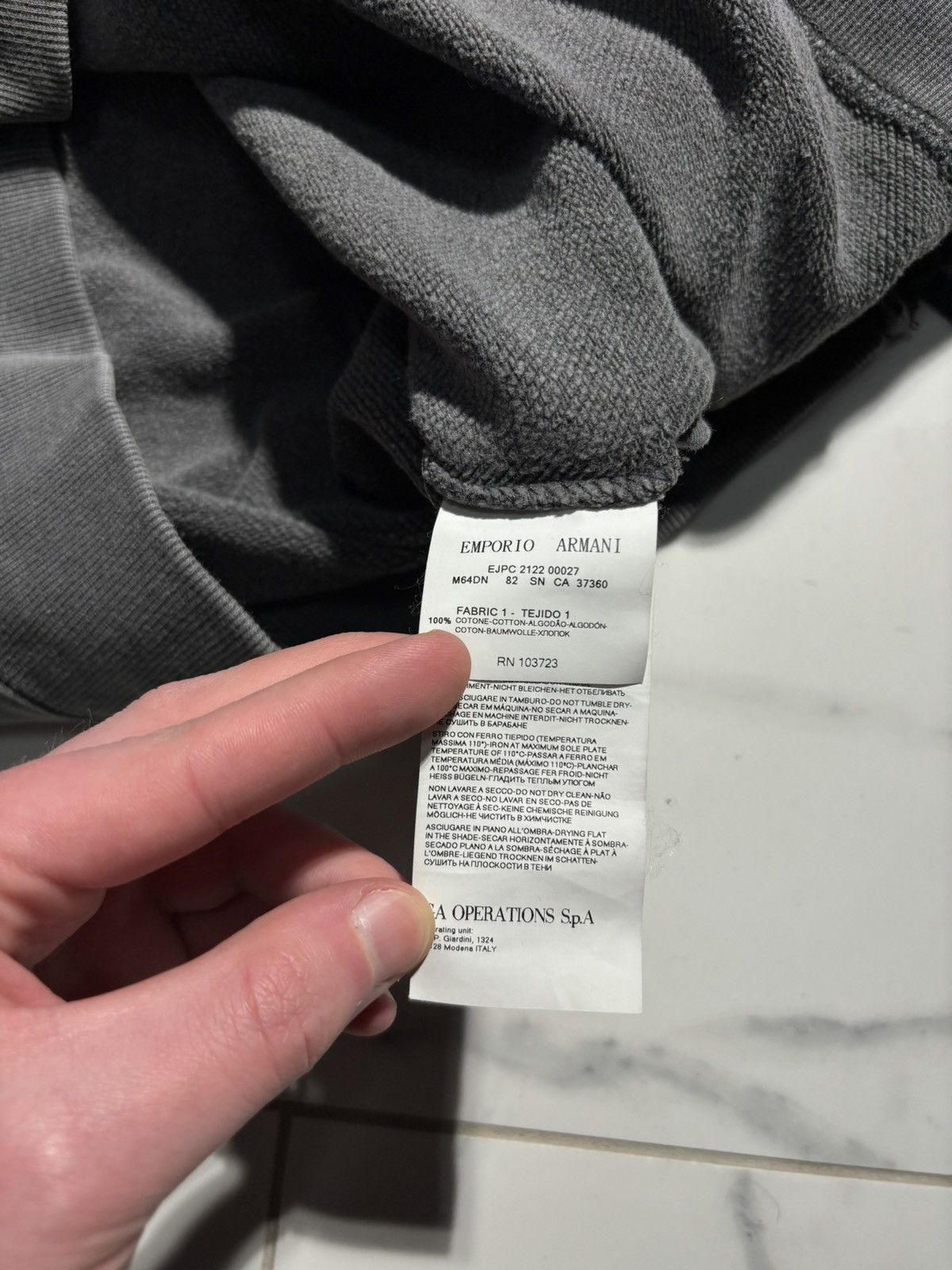 Armani Emporio Armani Hoodie Big Logo GA Grunge Style Y2K Retro Size US L / EU 52-54 / 3 - 7 Thumbnail