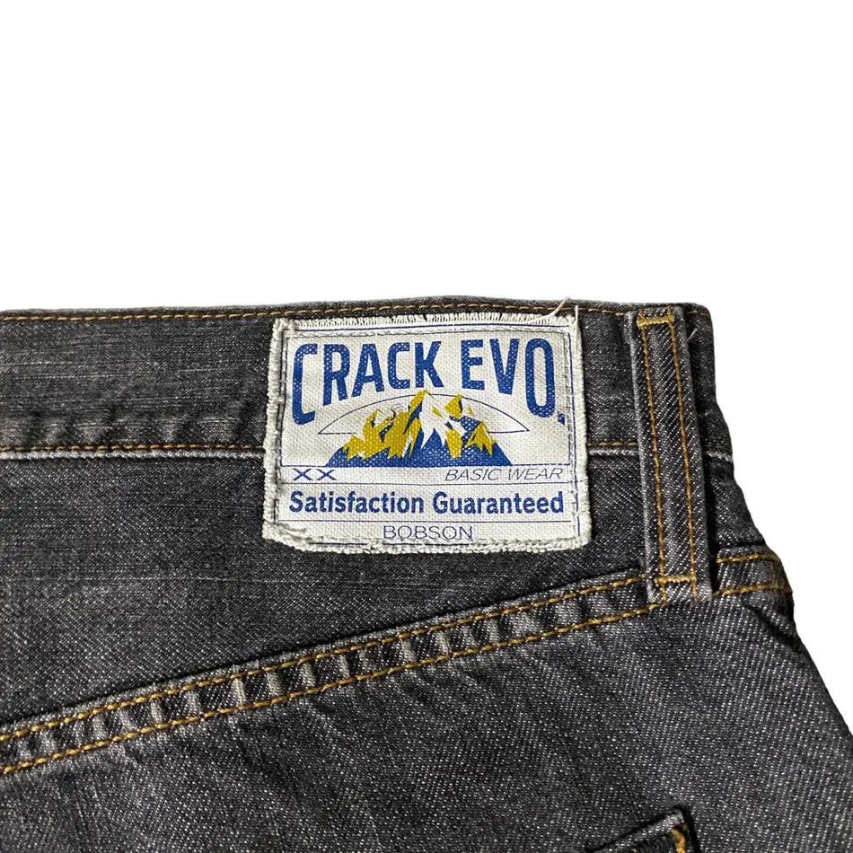 Japanese Brand 2000's CrackEvo Flared Seawash Straight Cut Denim Size US 34 / EU 50 - 11 Thumbnail