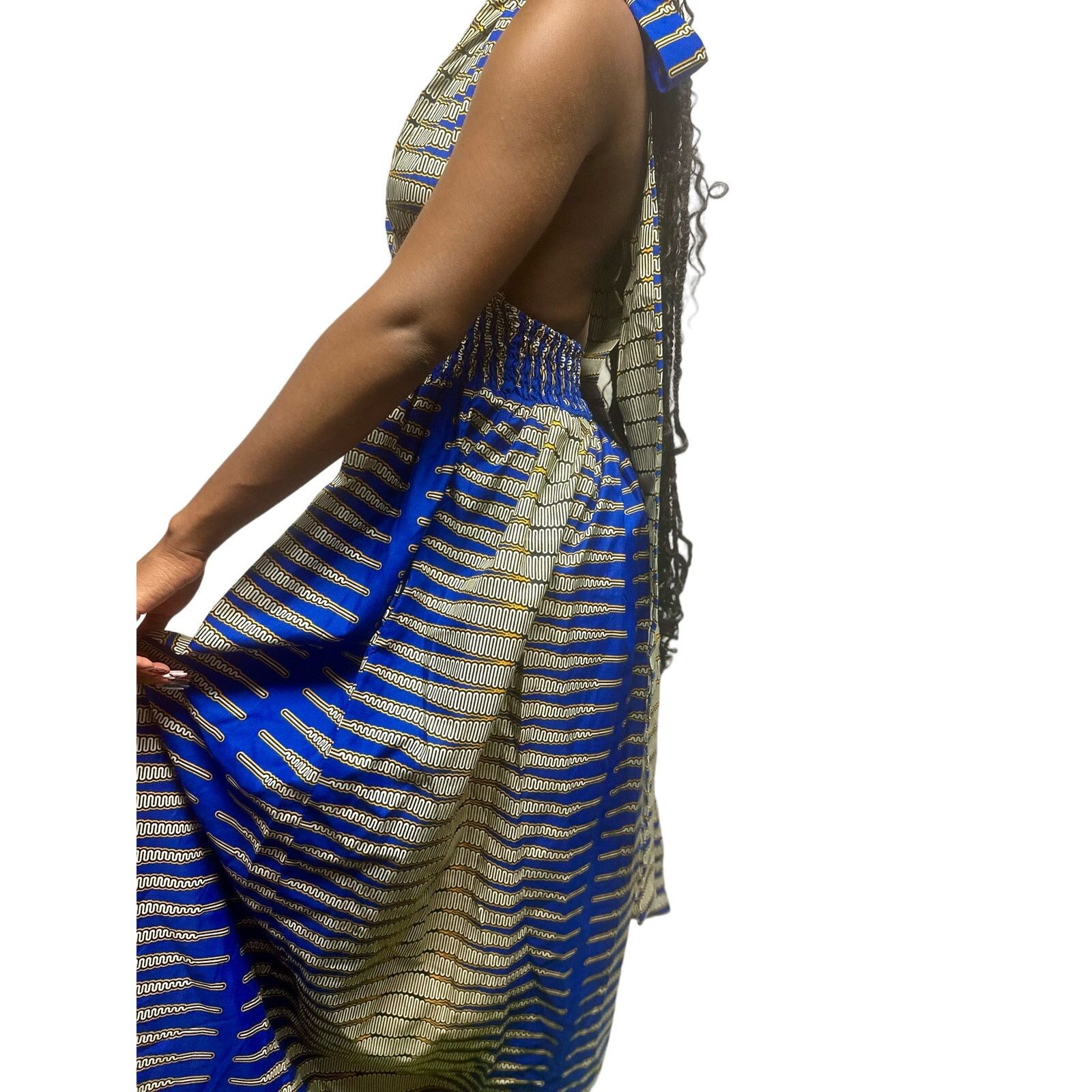 Other Royal Blue halter African print maxi dress Size M / US 6-8 / IT 42-44 - 6 Thumbnail