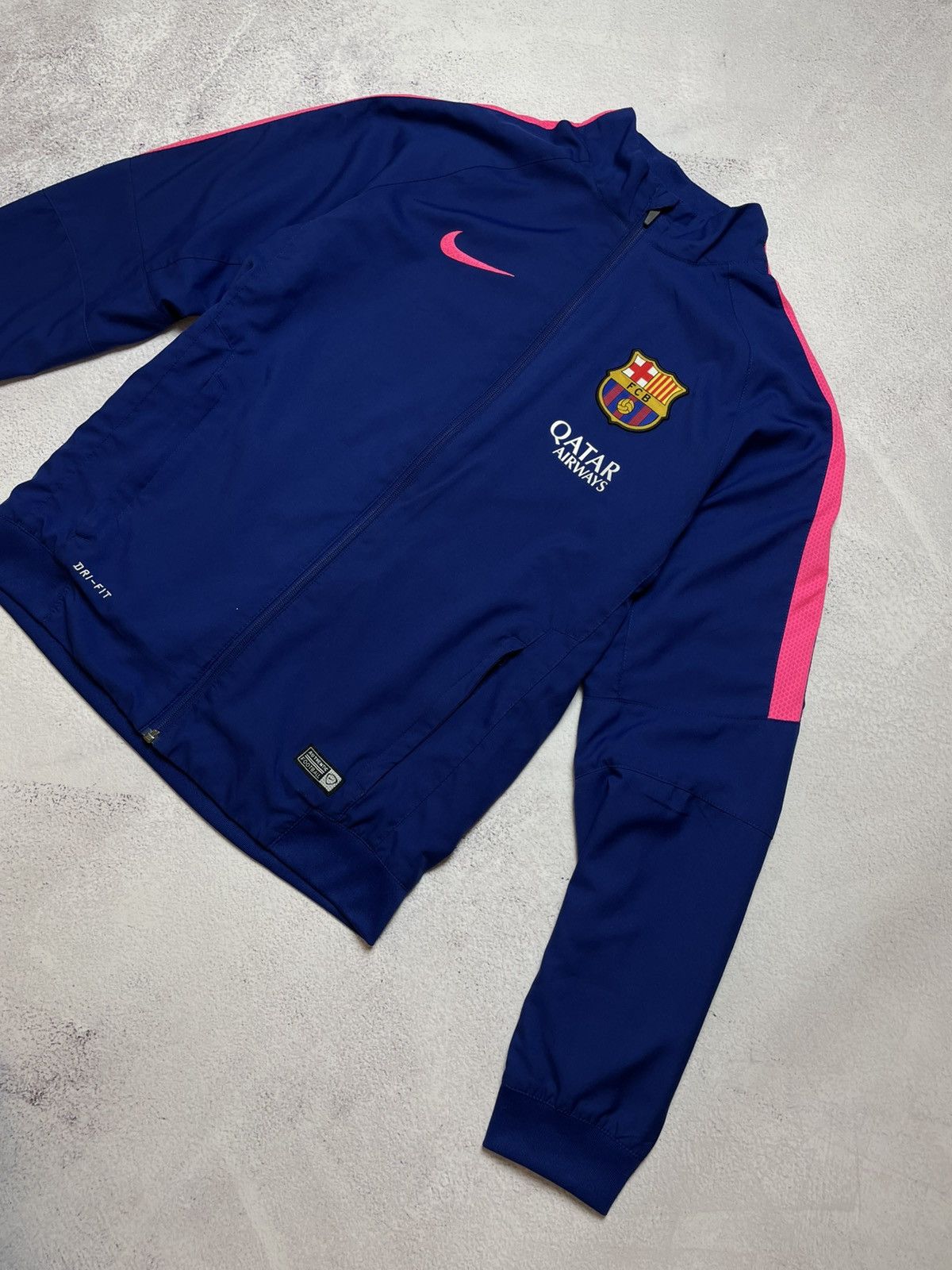 Nike Barcelona Jacket Training Full Zip Mens Football Blue Nike Size US M / EU 48-50 / 2 - 2 Thumbnail