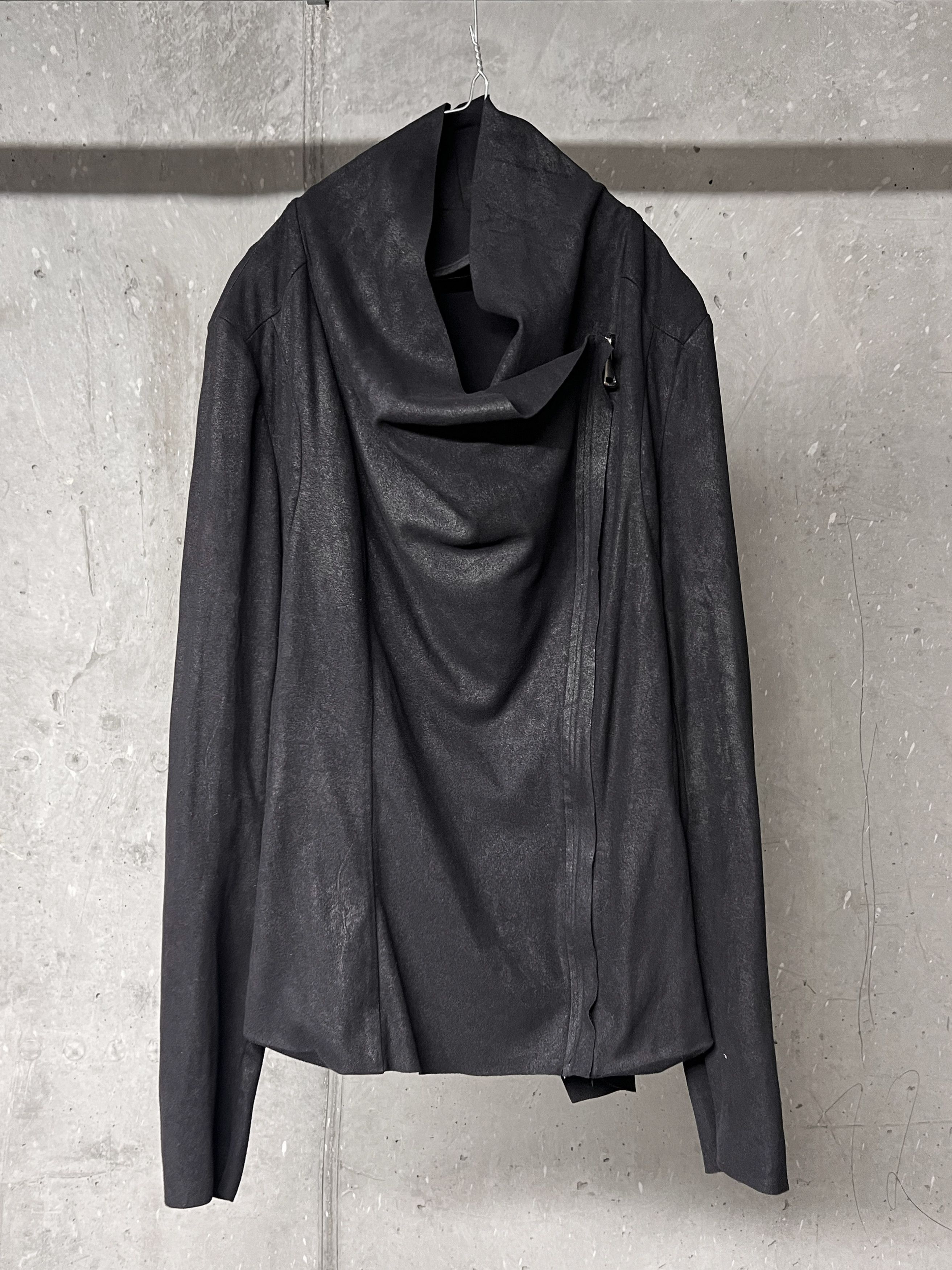 Japanese Brand Textured Black Architectural Wrap Jacket Size L / US 10 / IT 46 - 1 Thumbnail