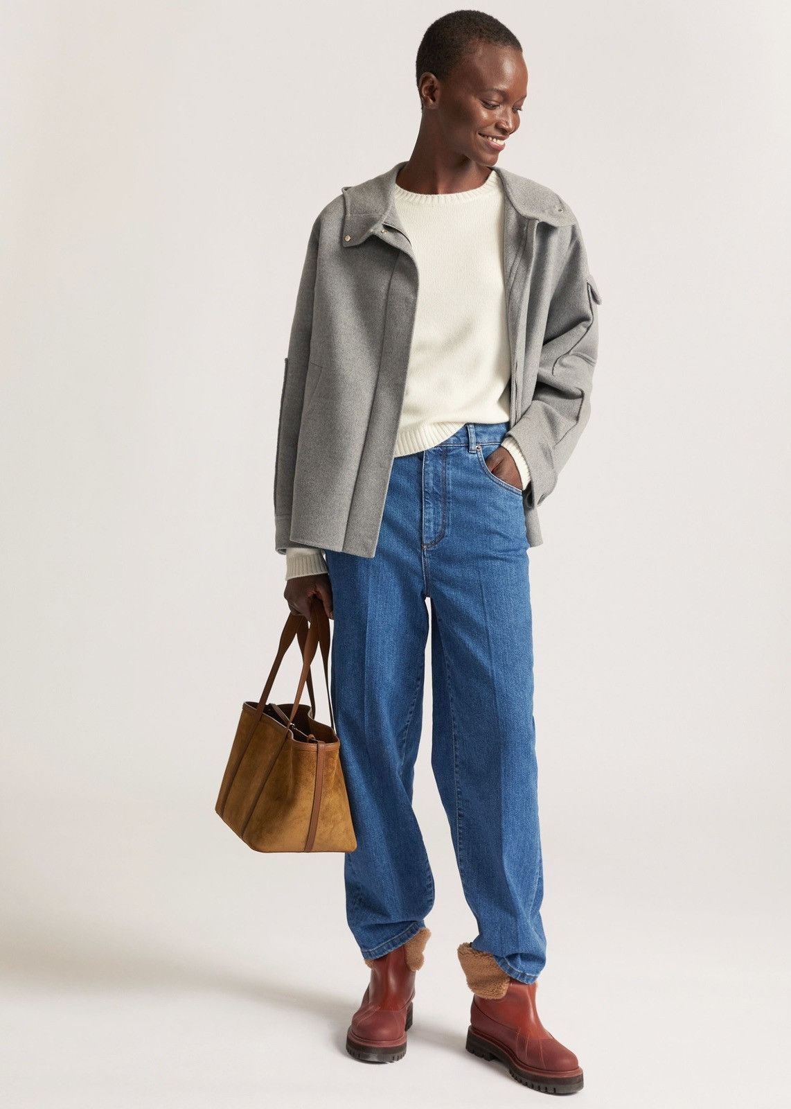 Loro Piana o1srvl11e0924 Holeg Cshmere Jacket in Grey Size M / US 6-8 / IT 42-44 - 4 Thumbnail