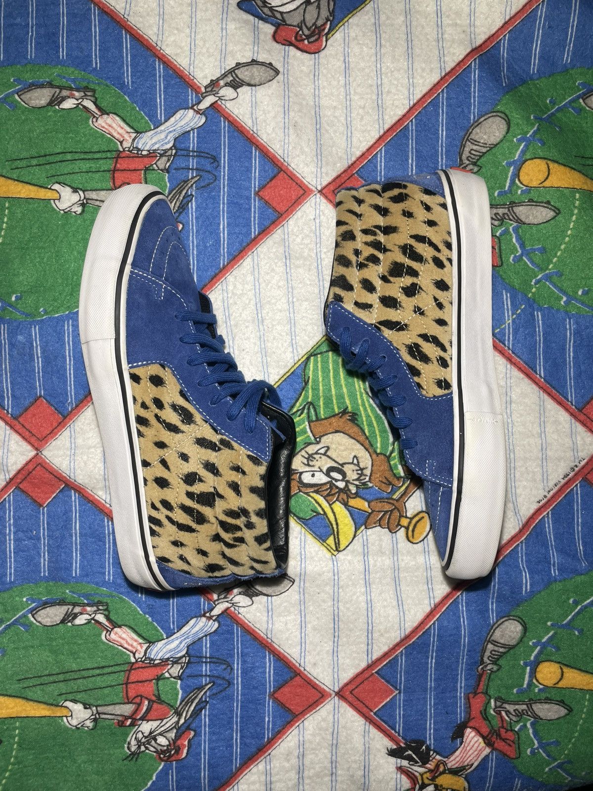 Supreme × Vans Supreme Vans Cheetah Velvet Royal Blue Sz 11.5 Size US 11.5 / EU 44-45 - 3 Thumbnail