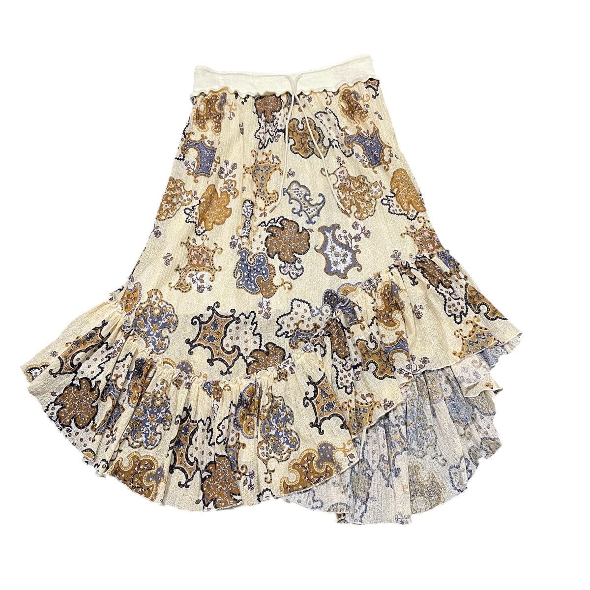 SeeByChloé Paisley Print High-Low Ruffle Maxi Skirt