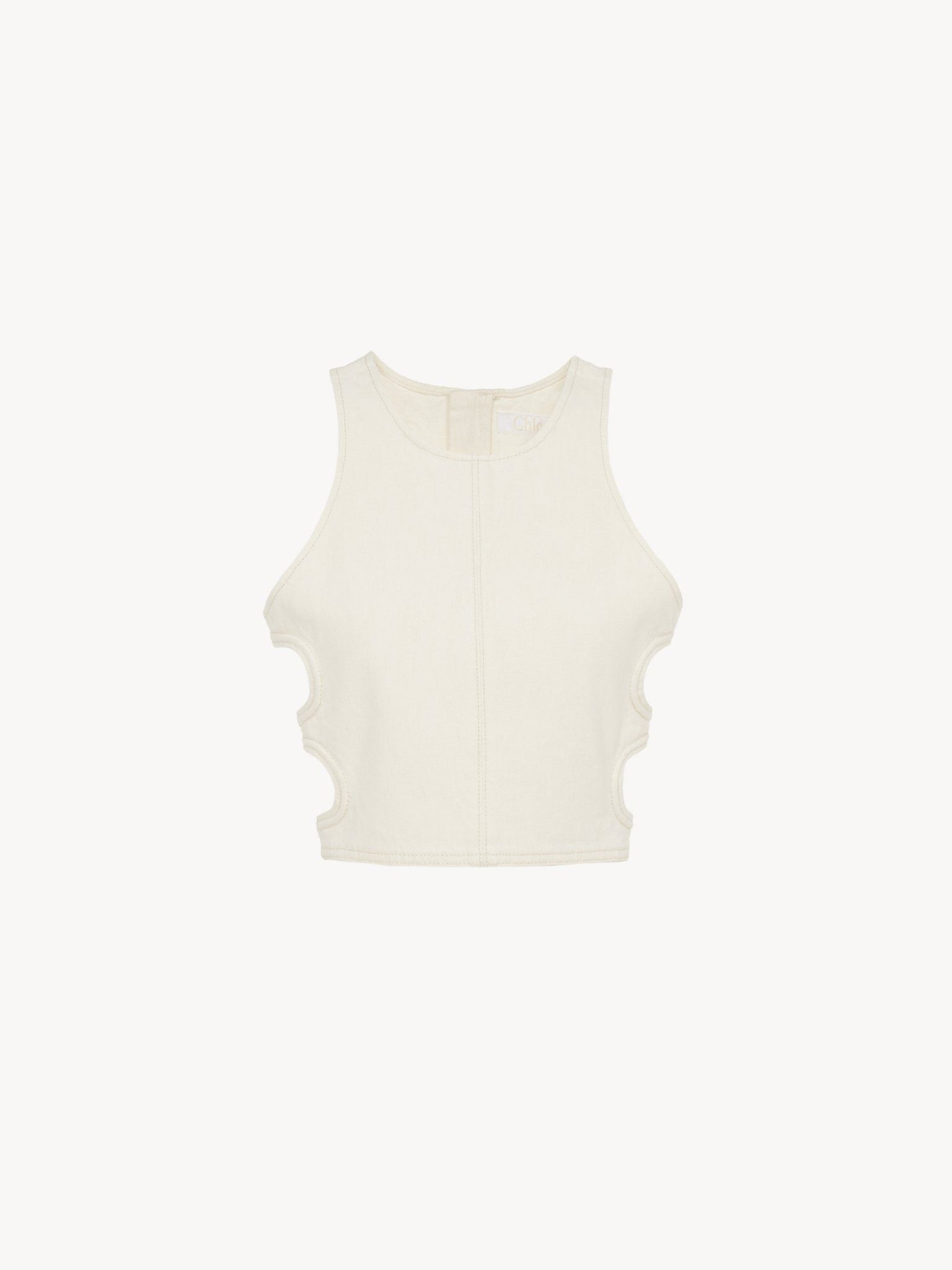 Chloe o1y0825 Crop Top in Cream Size M / US 6-8 / IT 42-44 - 2 Thumbnail