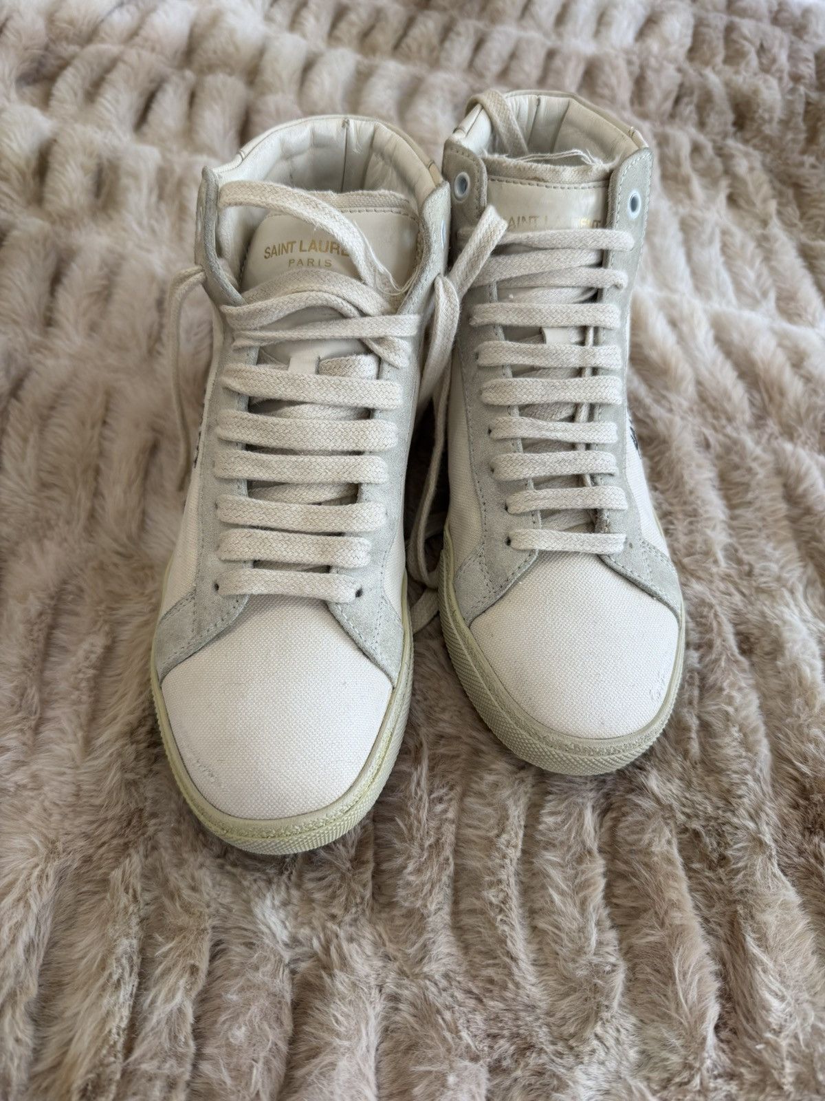 Saint Laurent Paris Saint Laurent Court Classic High-Top Sneakers Size US 6.5 / IT 36.5 - 3 Thumbnail