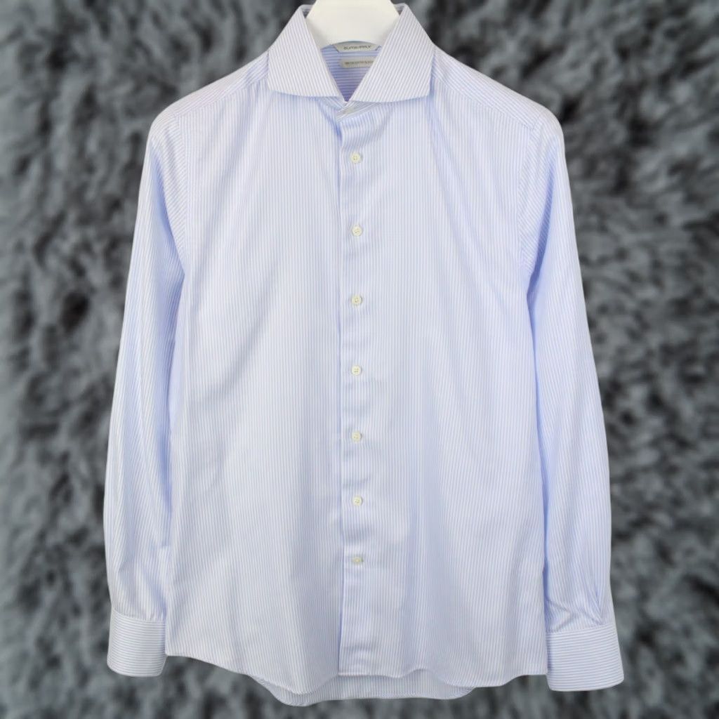 Suitsupply SUITSUPPLY Shirt Men's 39 / 15 1/2 Pinstriped Try On Extra Slim Fit Formal Size 40R - 1 Thumbnail