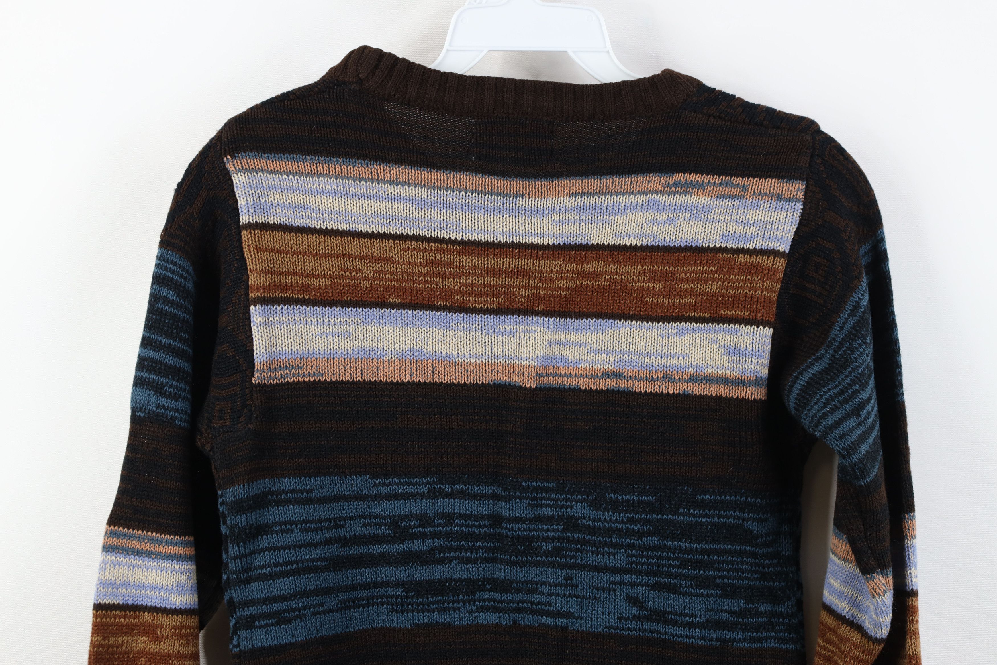 Vintage Vintage 70s Streetwear Fair Isle Crewneck Sweater Earth Tone Size XS / US 0-2 / IT 36-38 - 11 Thumbnail
