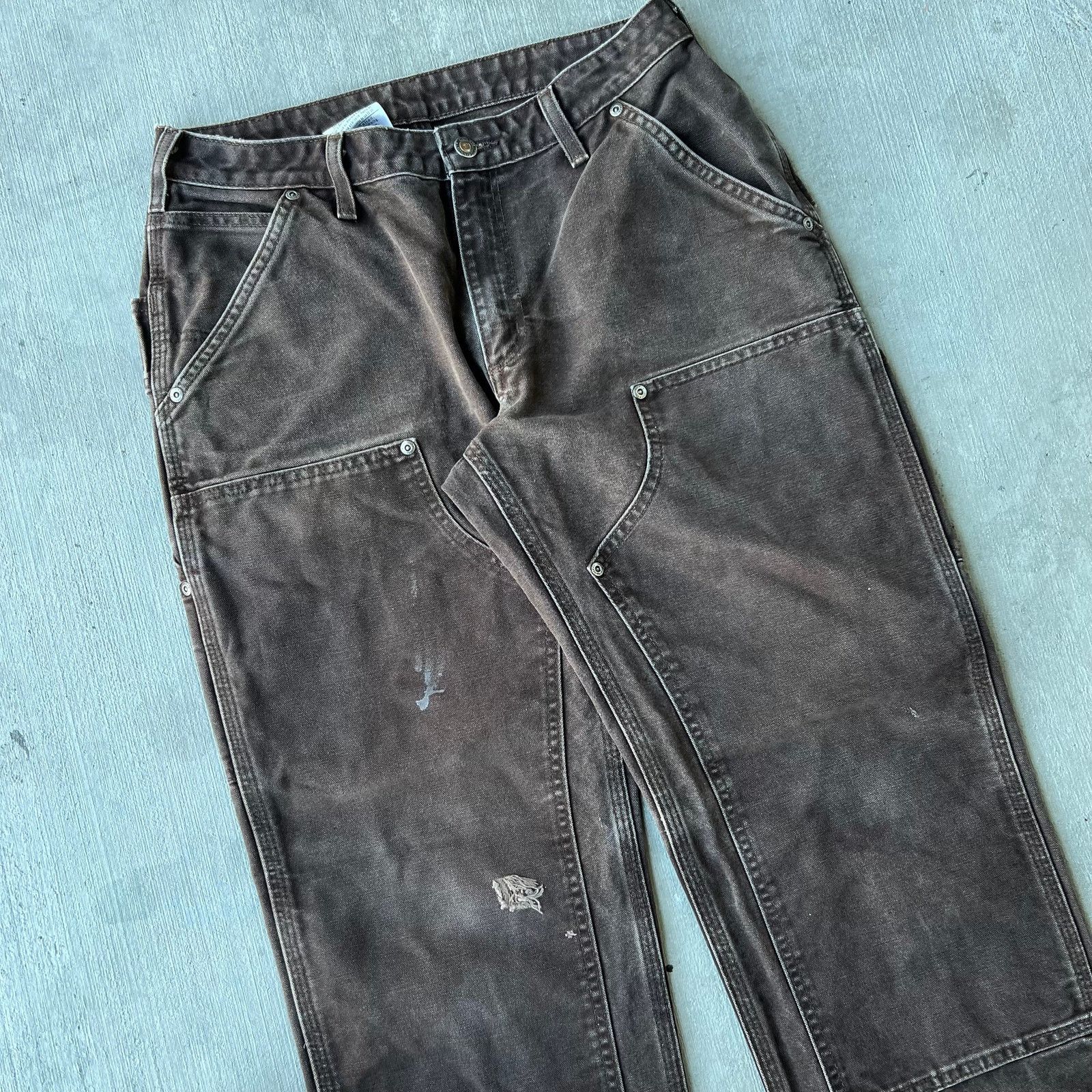 Carhartt × Vintage Vintage Y2K Carhartt WOMENS brown double knee work pants Size US 29 - 2 Thumbnail