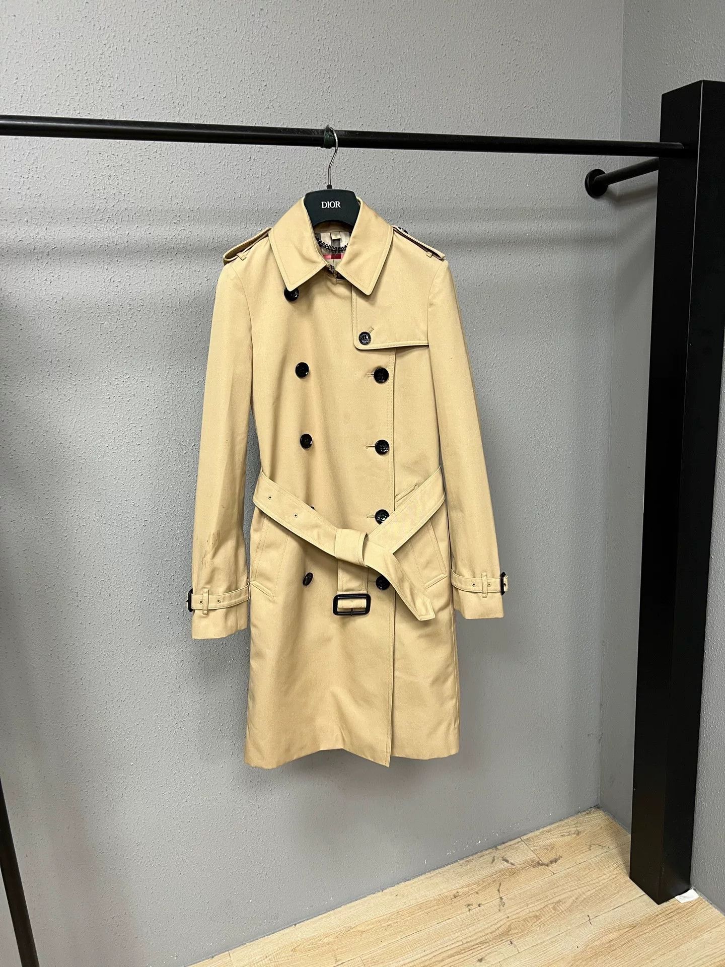 Burberry Burberry Check Trench Coat Size XXS / US 00 / IT 34 - 1 Thumbnail