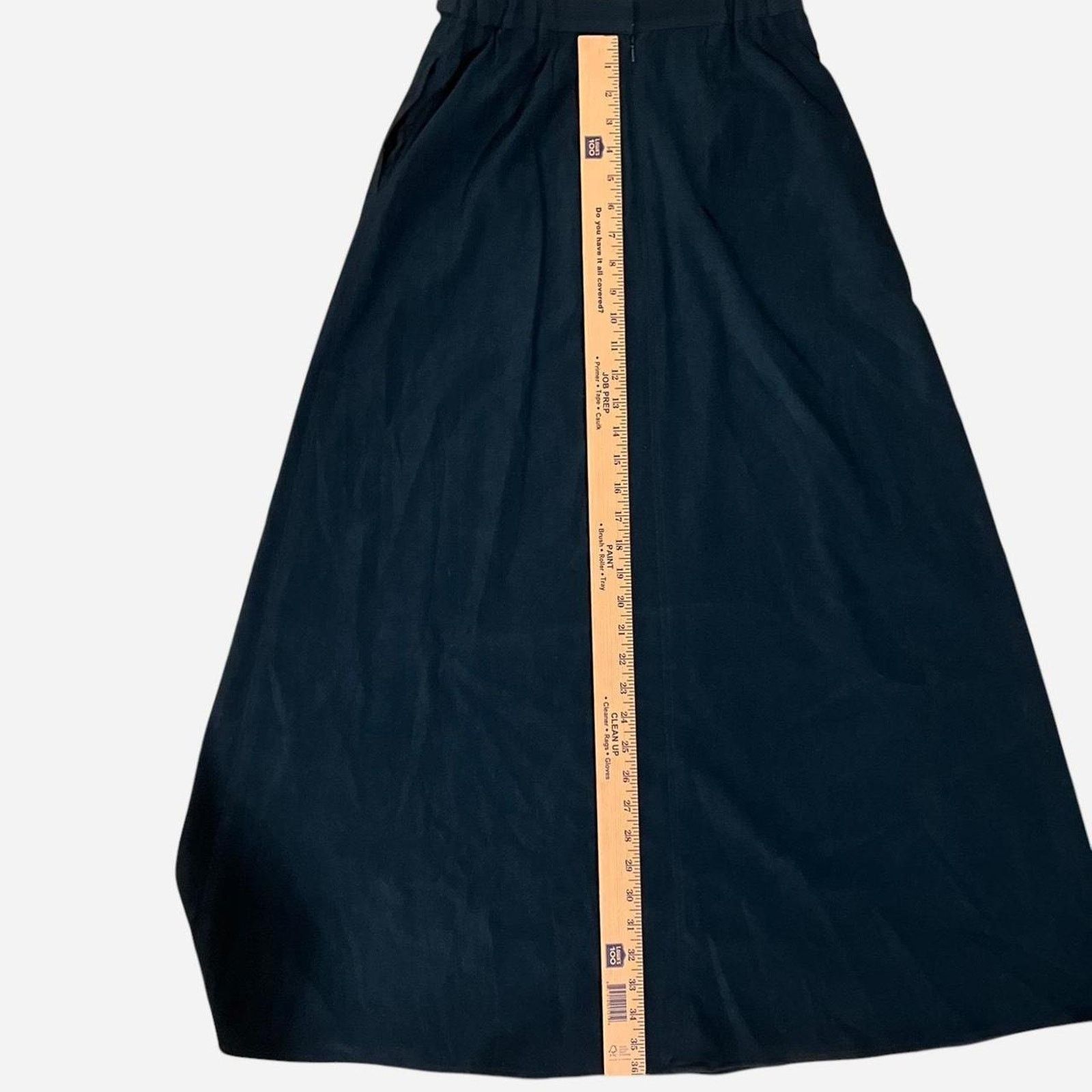 Other Karen Scott Green Satin Long Midi Skirt with Pockets Size 27" / US 4 / IT 40 - 6 Thumbnail