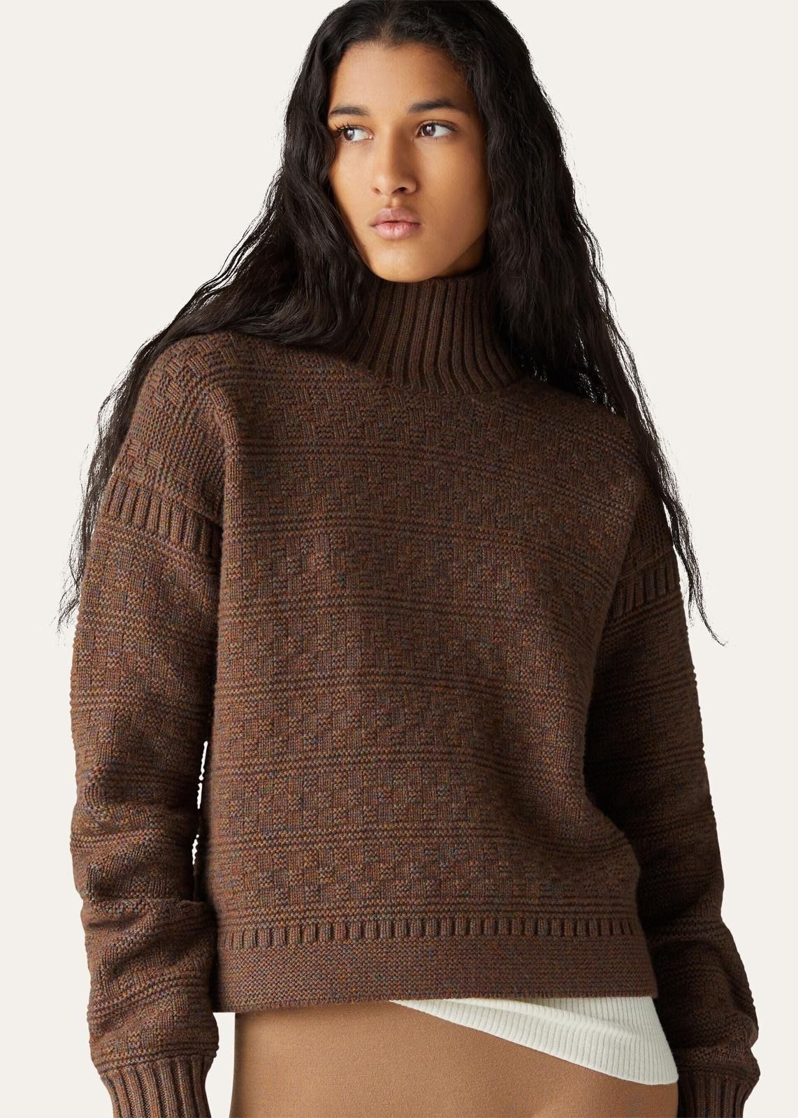Loro Piana o1srvl11e0824 New Plymouth Turtleneck Sweater in Brown Size XS / US 0-2 / IT 36-38 - 2 Thumbnail