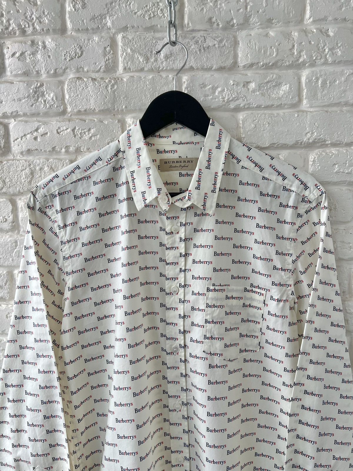Burberry Burberry London Monogram Burberrys Logo Button Up Shirt Size US S / EU 44-46 / 1 - 3 Thumbnail