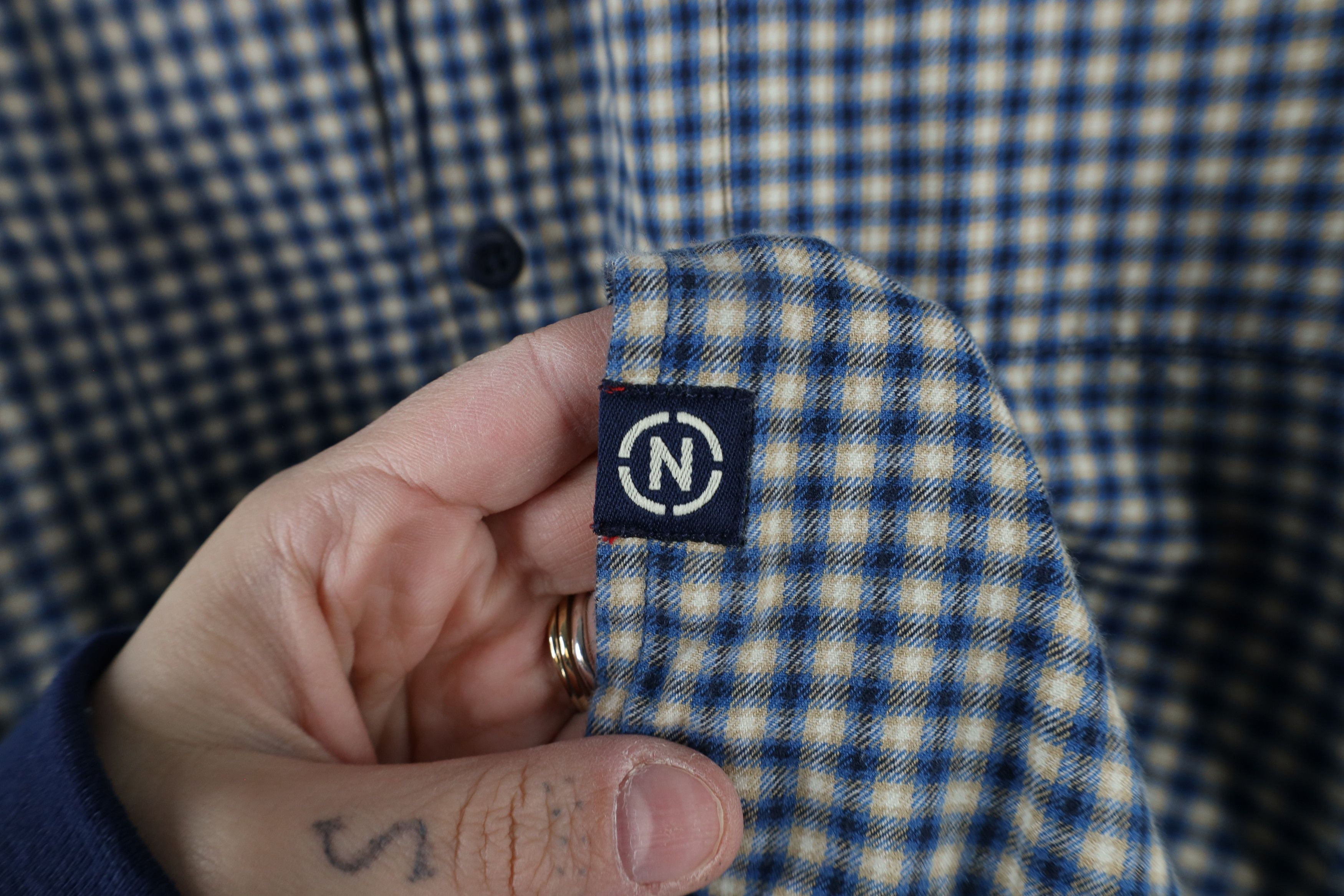 Nautica × Vintage Vintage 90s Nautica Flannel Collared Button Shirt Plaid Size US XL / EU 56 / 4 - 6 Thumbnail