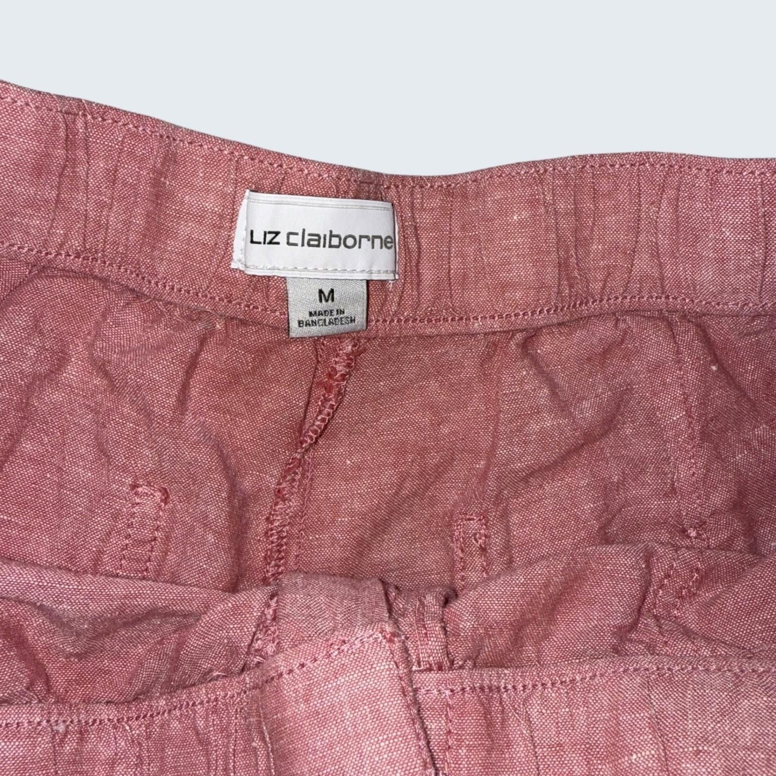 Other Liz Claiborne Womens Linen Blend Elastic Waist Shorts M Size 32" / US 10 / IT 46 - 3 Thumbnail