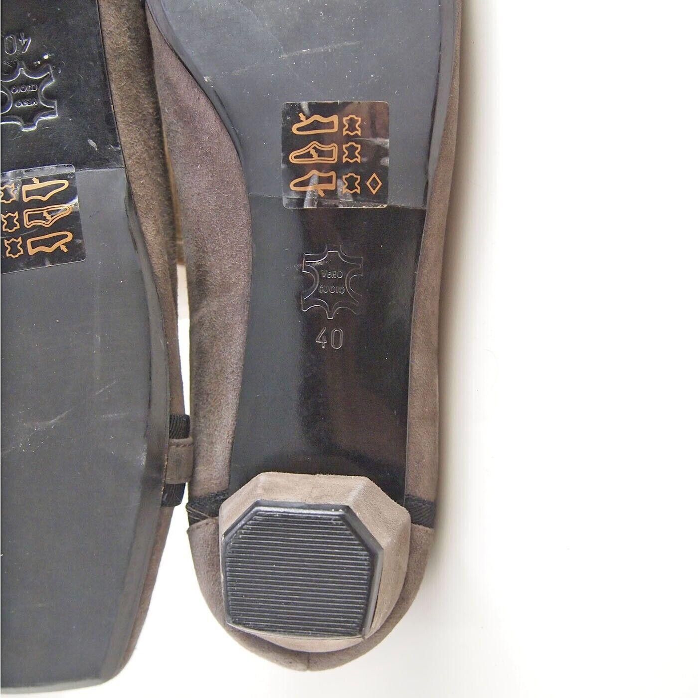 Designer Luciano Barachini Low Heel Pumps Brown Suede US 10 EU 40 Size US 10 / IT 40 - 8 Thumbnail