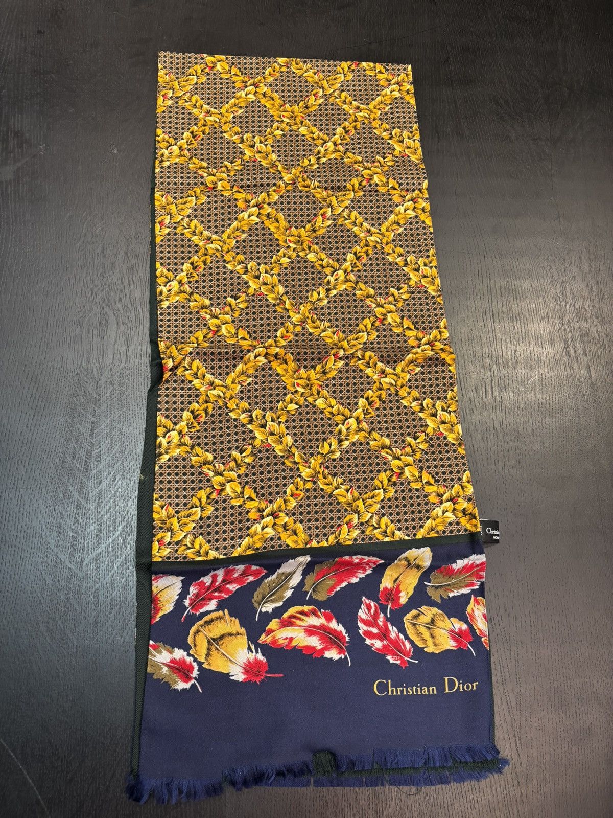 Christian Dior Monsieur Christian Dior Monsieur Silk & Wool Shawl Made in Italy Size ONE SIZE - 14 Thumbnail