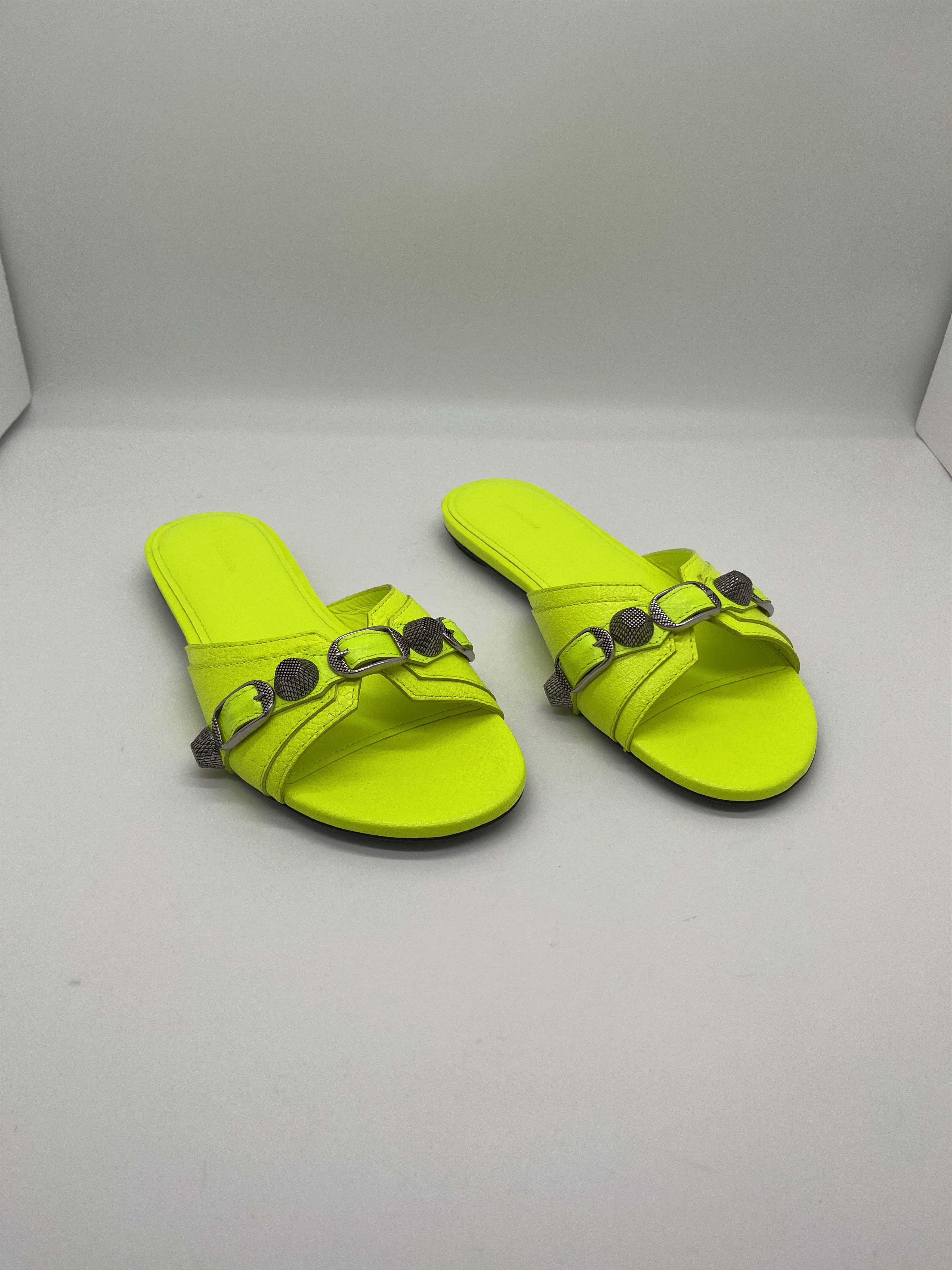 Neon balenciaga sandals best sale