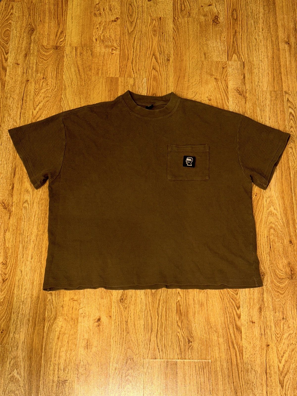 Brain Dead Brain Dead Brown Mini Waffle Knit Mock Neck Tee Men’s XXL Size US XXL / EU 58 / 5 - 8 Thumbnail