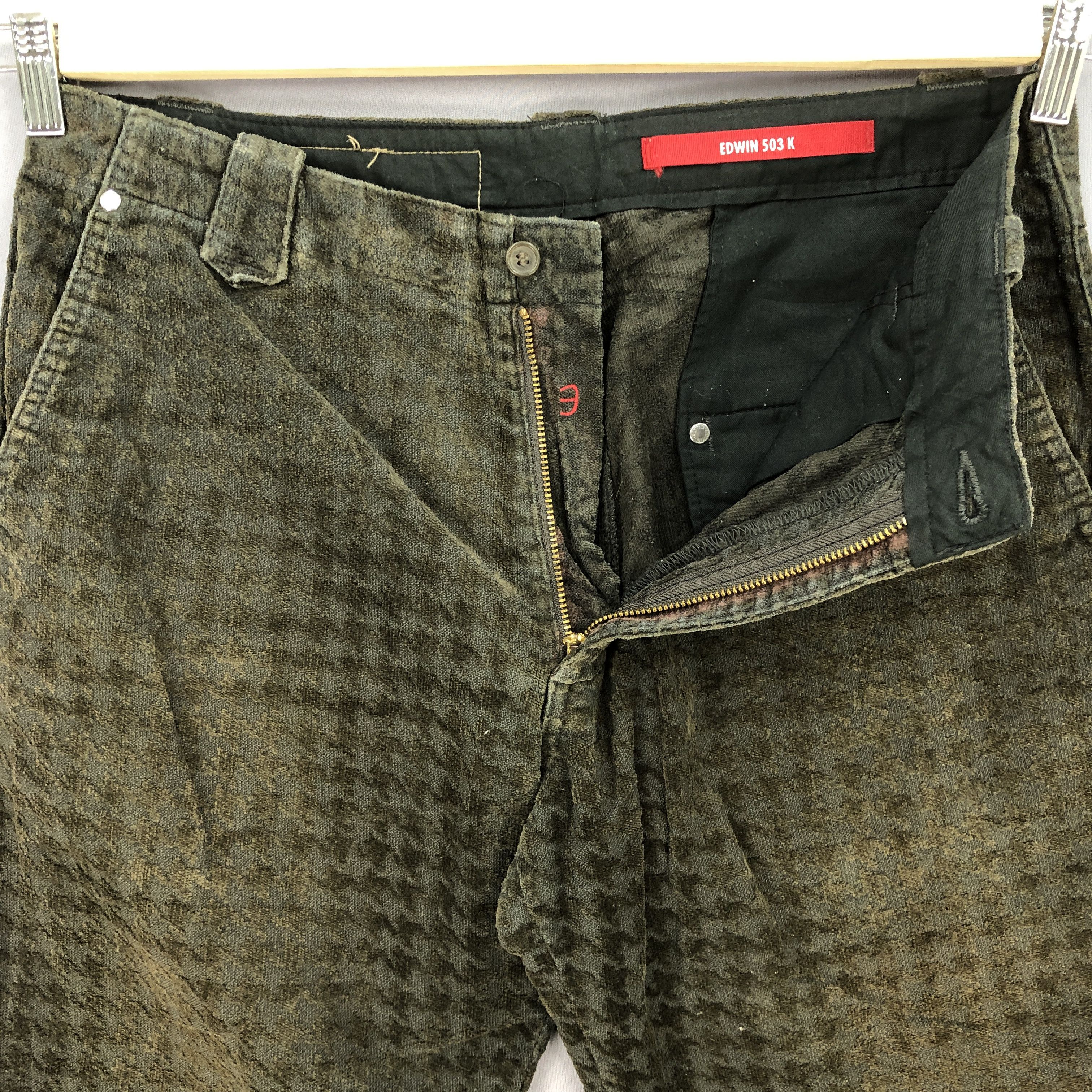 Edwin Vintage Edwin 503 Corduroy Rusty Jeans Houndstooth Denim Size US 32 / EU 48 - 8 Thumbnail