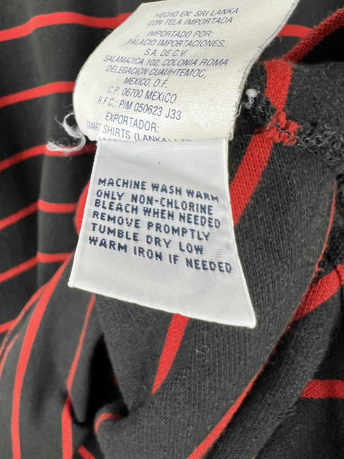 Polo Ralph Lauren × Vintage Polo Ralph Lauren t shirt striped black/red Size US L / EU 52-54 / 3 - 10 Thumbnail