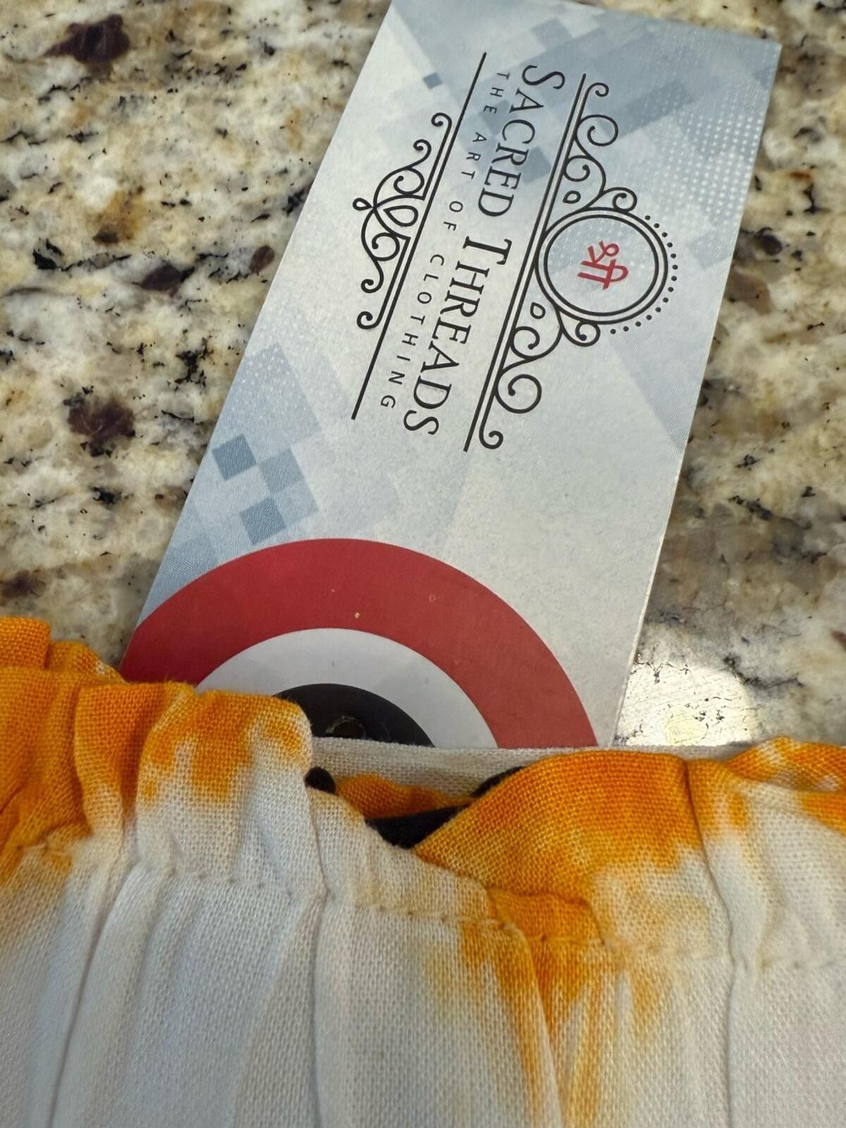 Other Sacred Threads tie dye shorts orange white pockets ruffles Size 30" / US 8 / IT 44 - 8 Thumbnail