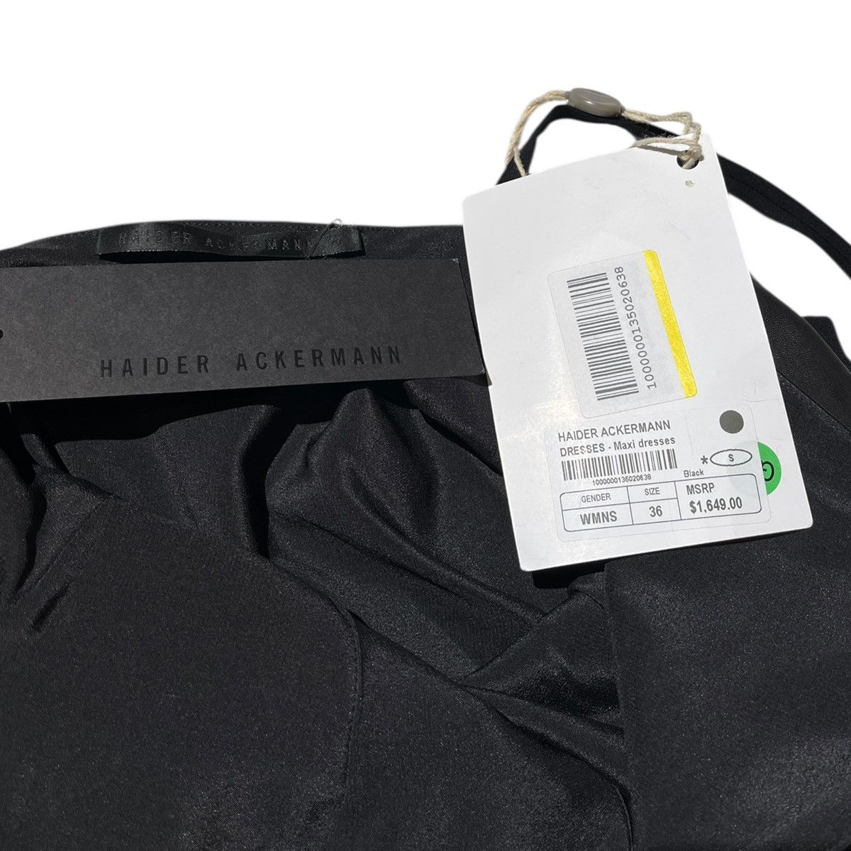Haider Ackermann $1,700 leather and crepe maxi dress Size XS / US 0-2 / IT 36-38 - 3 Thumbnail