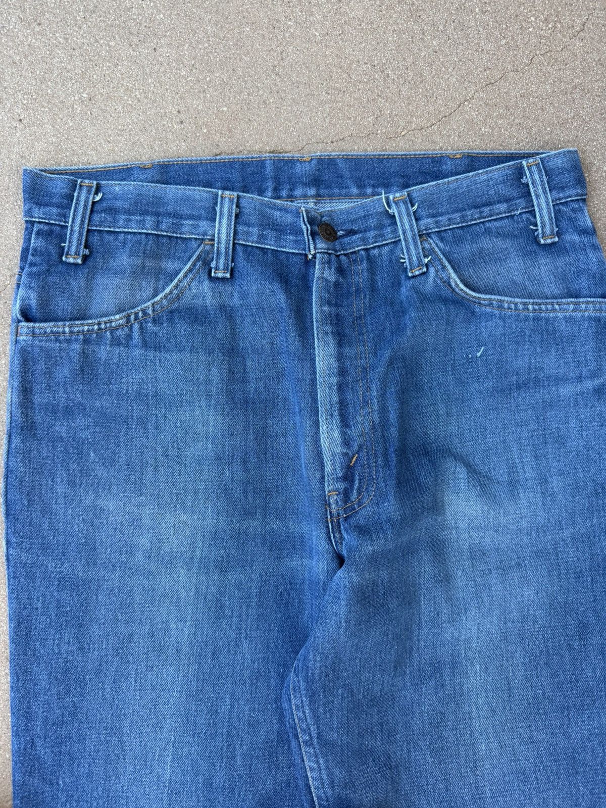 Levi's Vtg 70’s Levi’s 646 Orange Tab Bellbottom Flare Jeans 35x29 Size US 35 - 4 Thumbnail