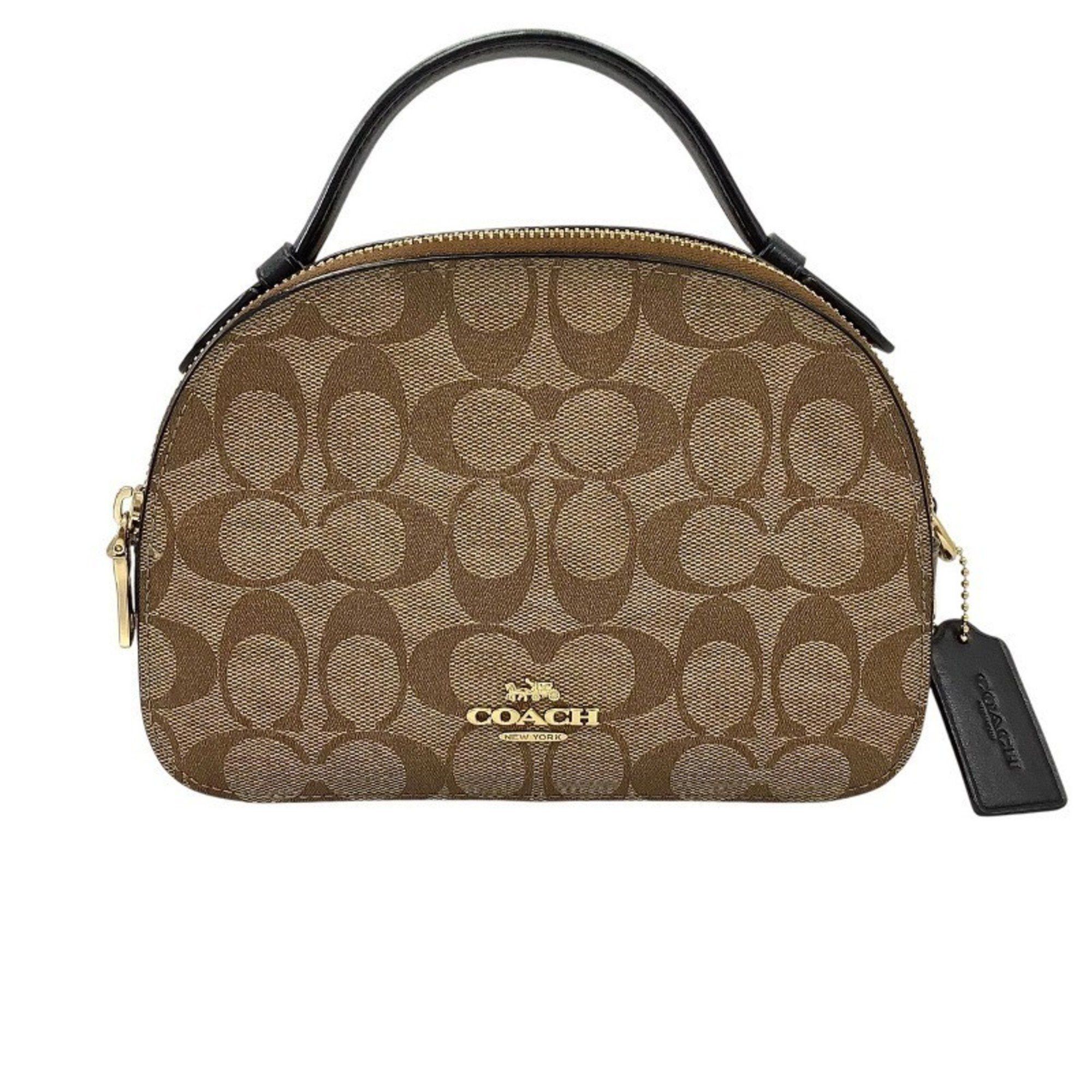 Coach Serena Satchel Signature Shoulder Bag C2132-1591 Mk-2035 in Beige, Women's