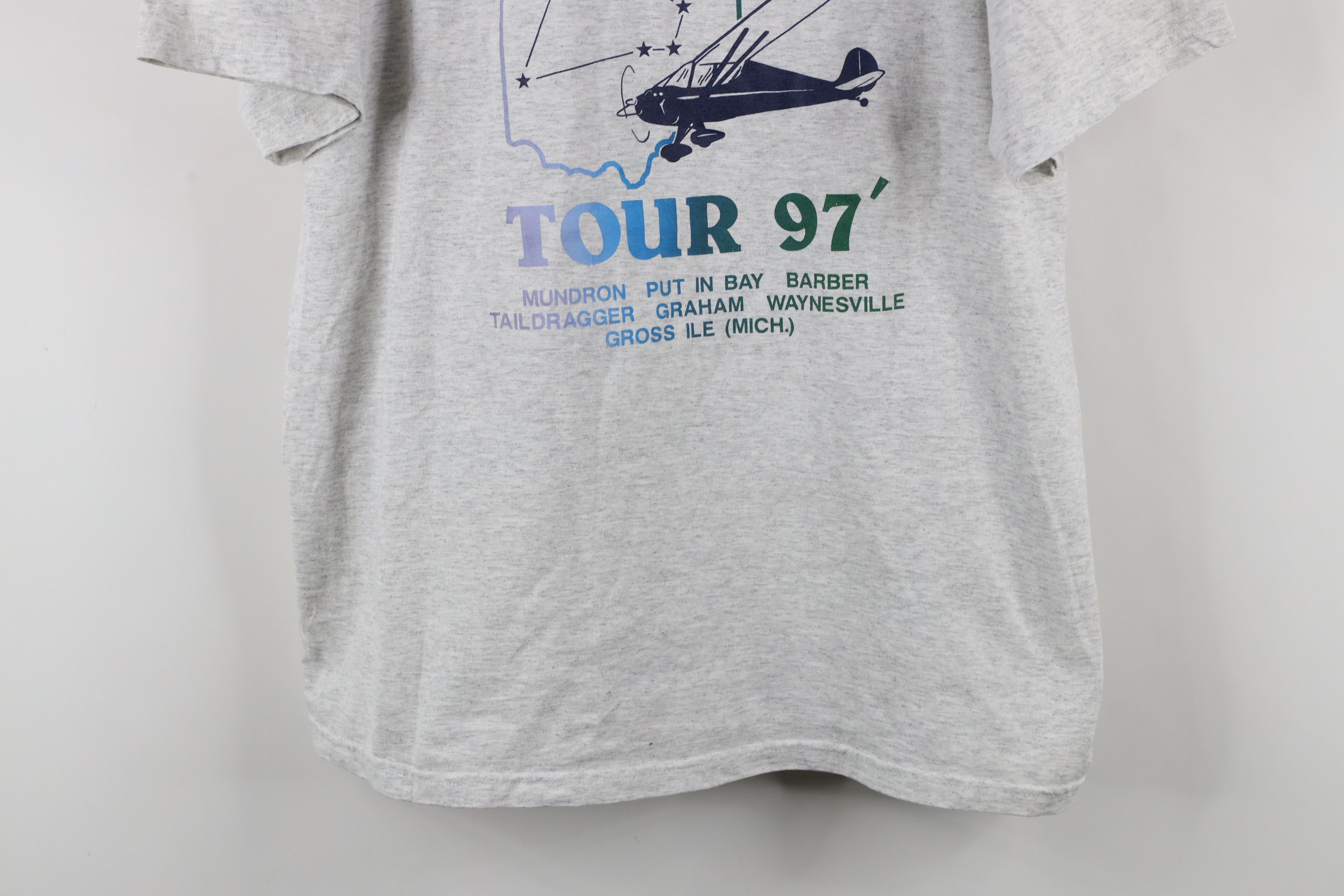 Vintage Vintage 90s All Ohio Airplane Short Sleeve T-Shirt Gray Size US XL / EU 56 / 4 - 3 Thumbnail