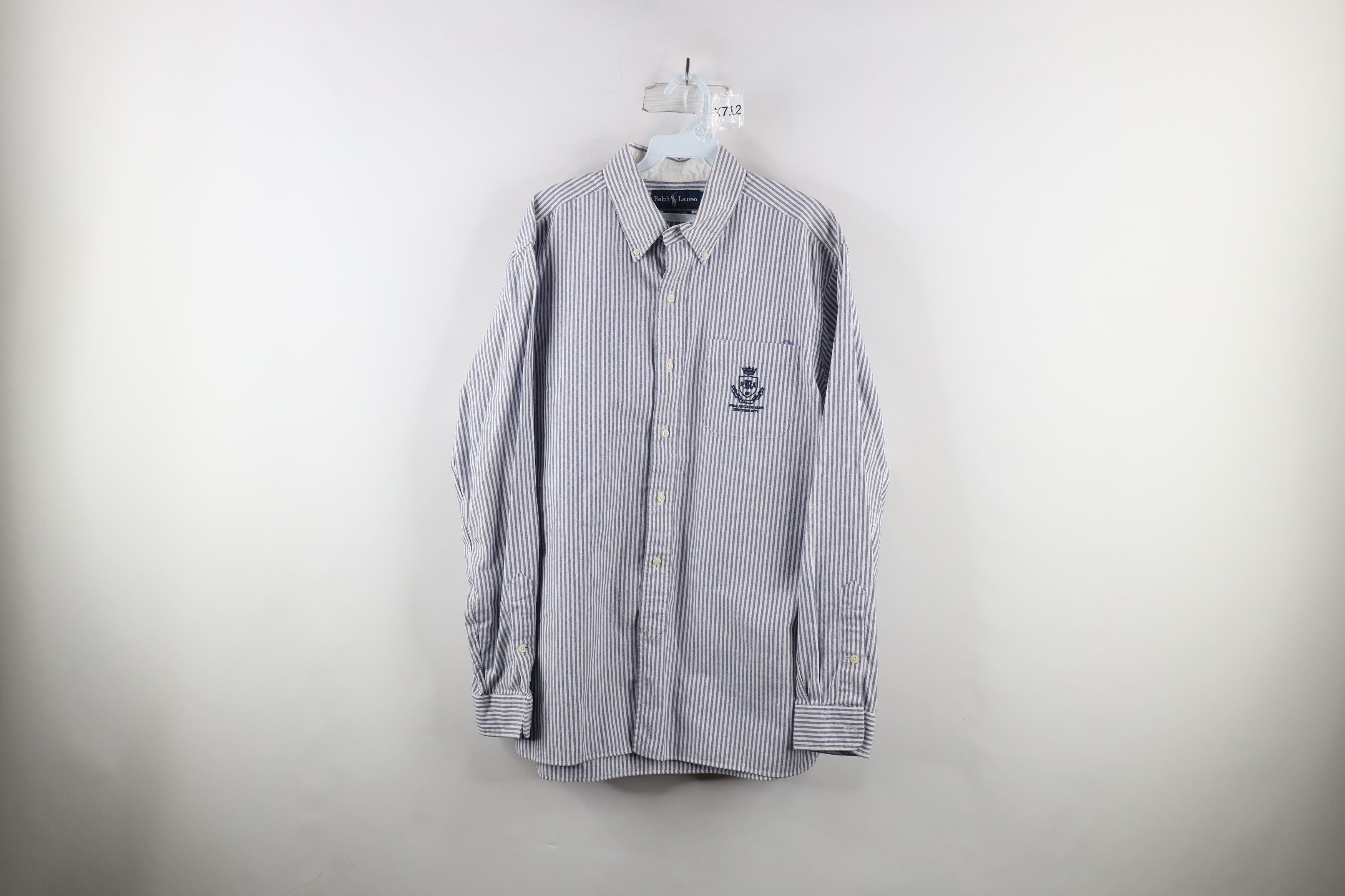 Ralph Lauren × Vintage Vintage 90s Ralph Lauren Striped Athletic Club Button Shirt Size US L / EU 52-54 / 3 - 1 Thumbnail