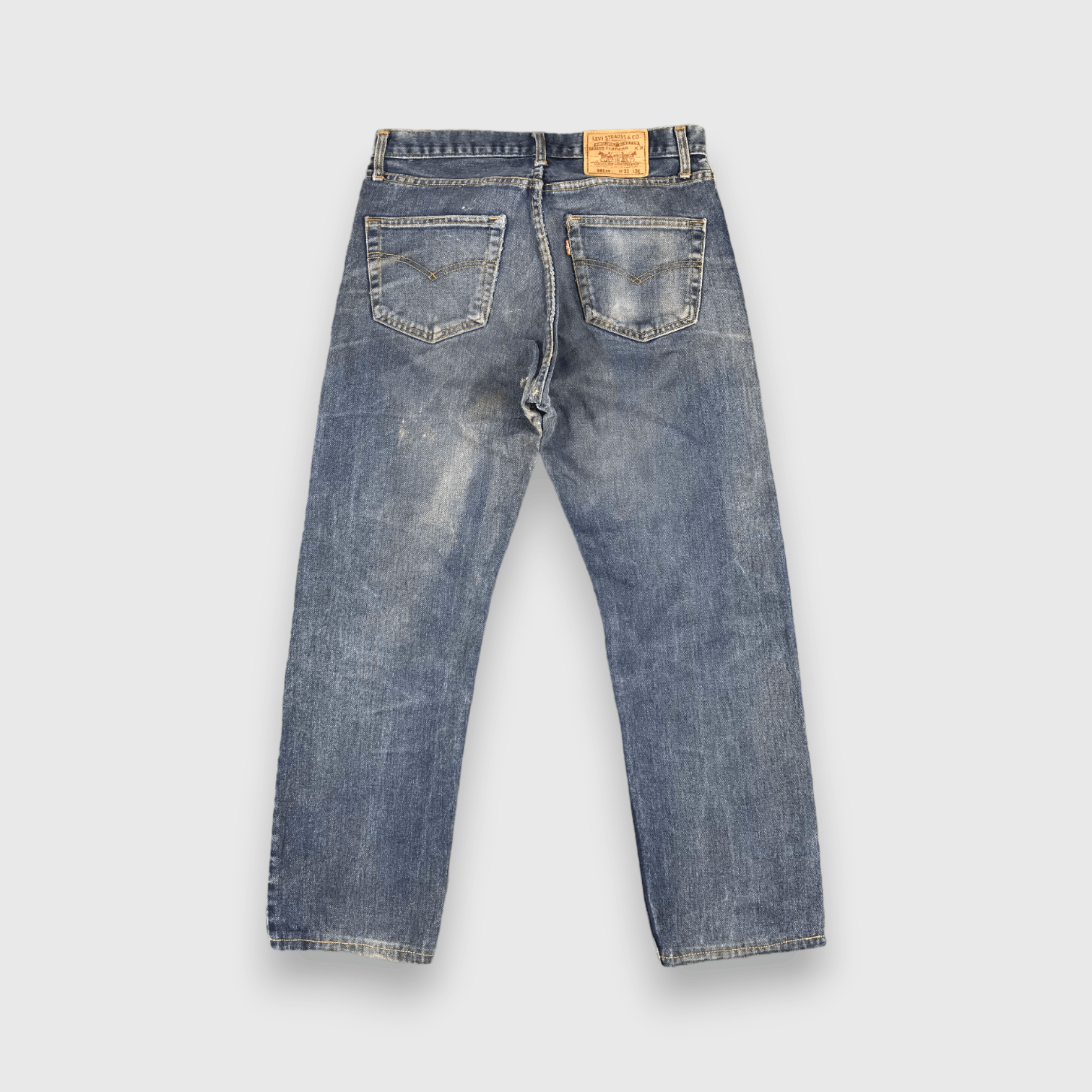 Levi's 90s Vintage Ripped Levis 501 Earth Tone Jeans-J1563 Size US 32 / EU 48 - 2 Thumbnail
