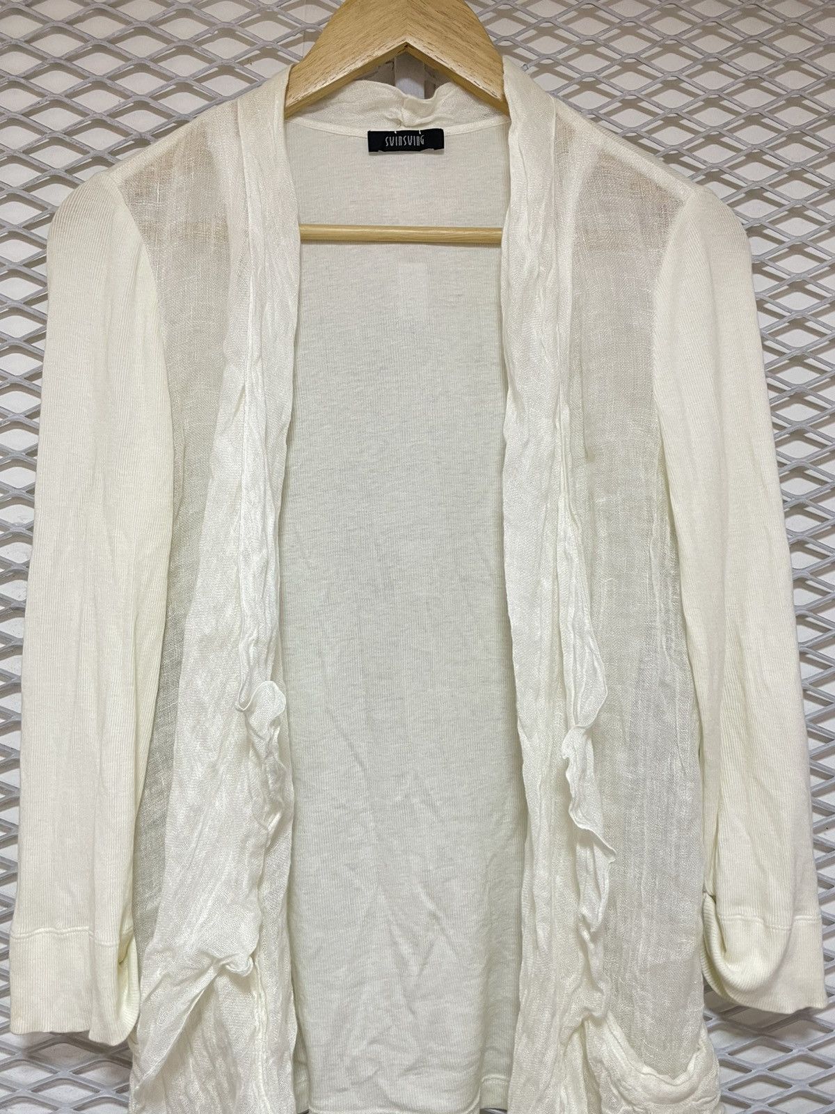 Issey Miyake crazy grunge mesh open knit cardigan svinsving japan Size US M / EU 48-50 / 2 - 4 Thumbnail