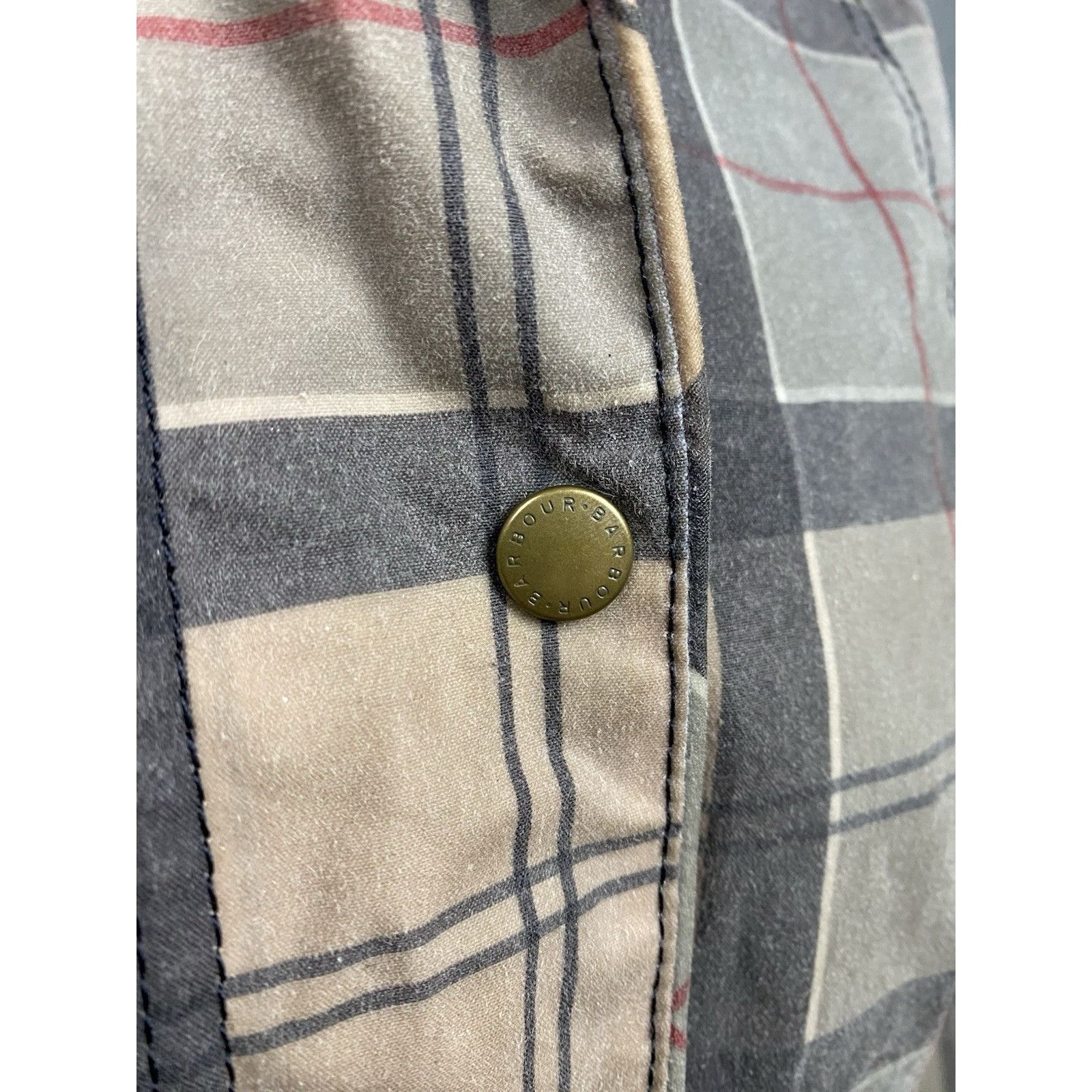 Barbour Barbour Tartan Check Women's Beige Waxed Jacket Size UK 10 U Size L / US 10 / IT 46 - 8 Thumbnail
