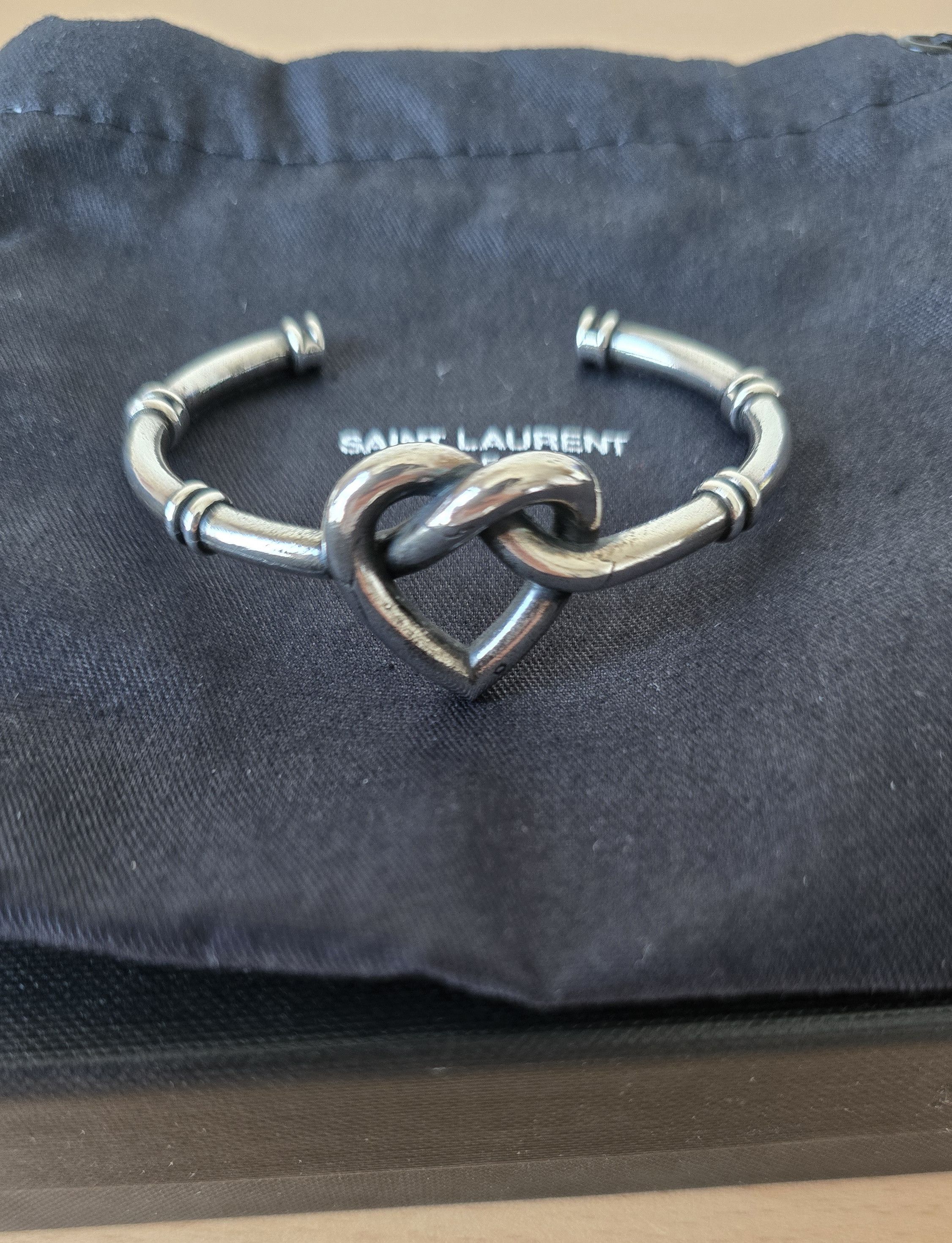 Saint Laurent Paris saint laurent heart knot tie bracelet Size ONE SIZE - 1 Thumbnail