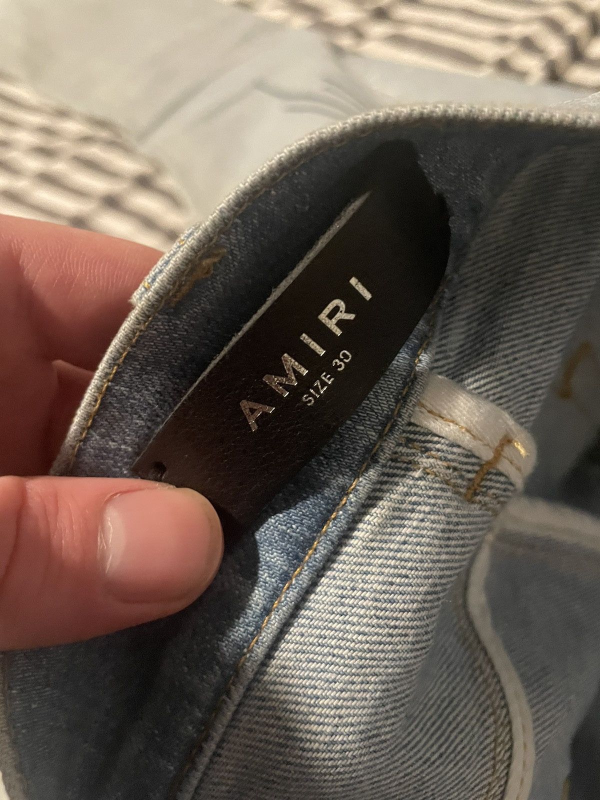 Amiri Amiri paint drip denim blue Size US 30 / EU 46 - 16 Thumbnail