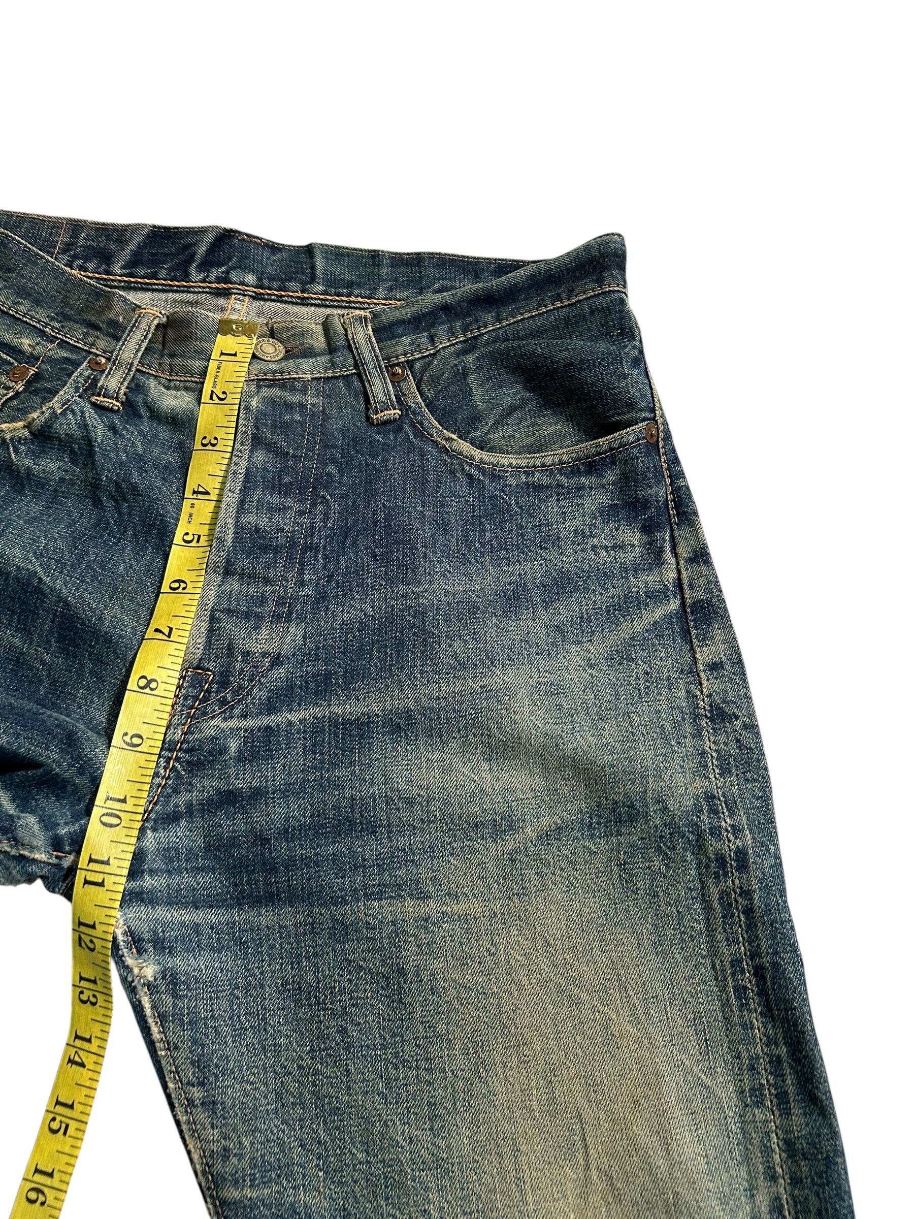 Kapital × Vintage × Warehouse VINTAGE WAREHOUSE 800 SELVEDGE BUTTON FLY DISTRESSED DENIM Size US 32 / EU 48 - 18 Thumbnail