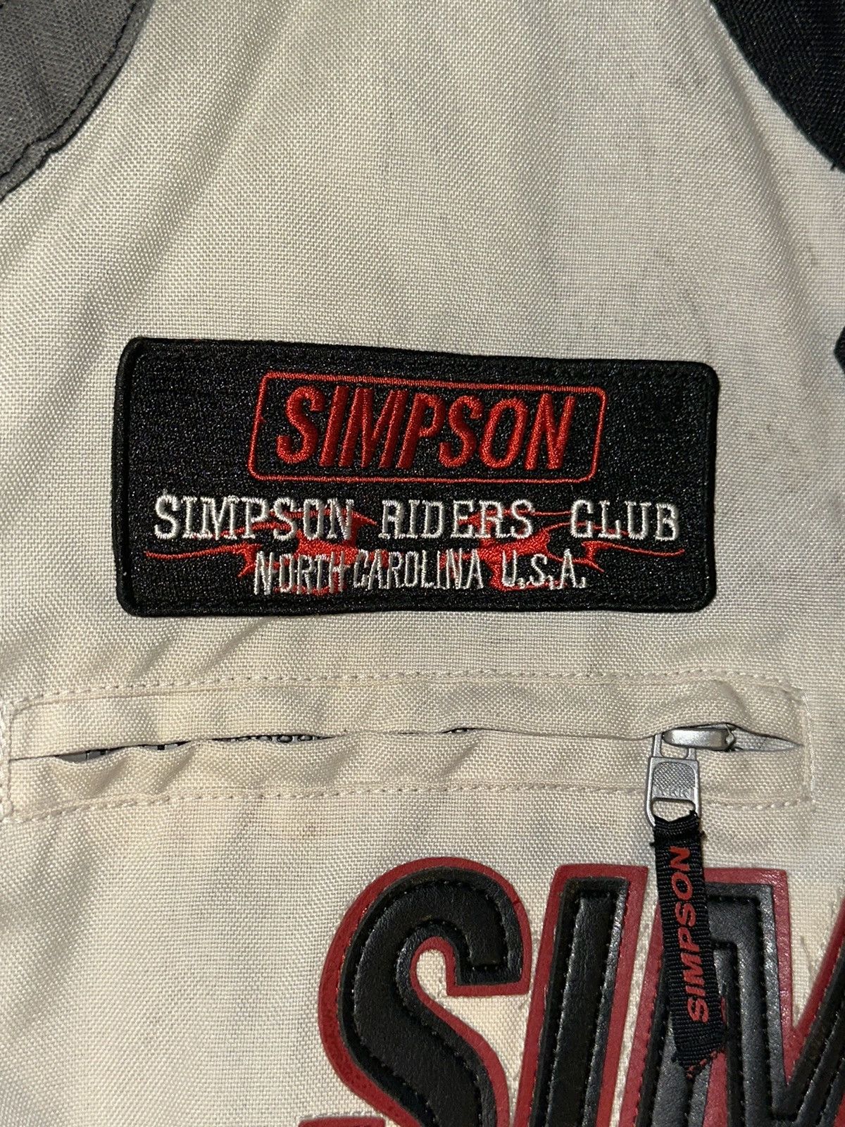 Vintage Vintage Simpson Motorcycle Racing Jacket Size US L / EU 52-54 / 3 - 4 Thumbnail