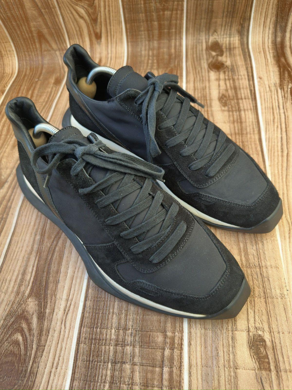 Rick Owens Rick Owens Ss19 Vintage Runner Black Low top Sneaks Size US 10 / EU 43 - 2 Thumbnail