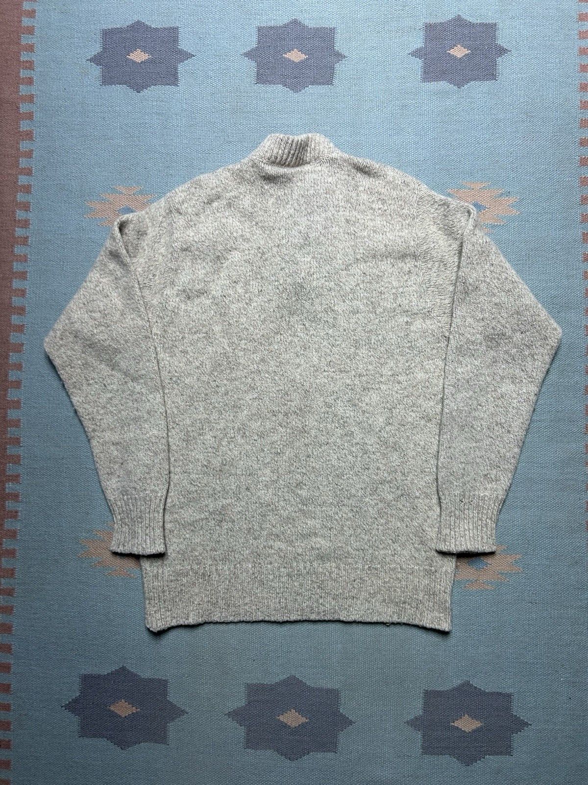 Vintage Vintage sweater wool knit Henley 1/4 button cream white M/L Size US M / EU 48-50 / 2 - 6 Thumbnail